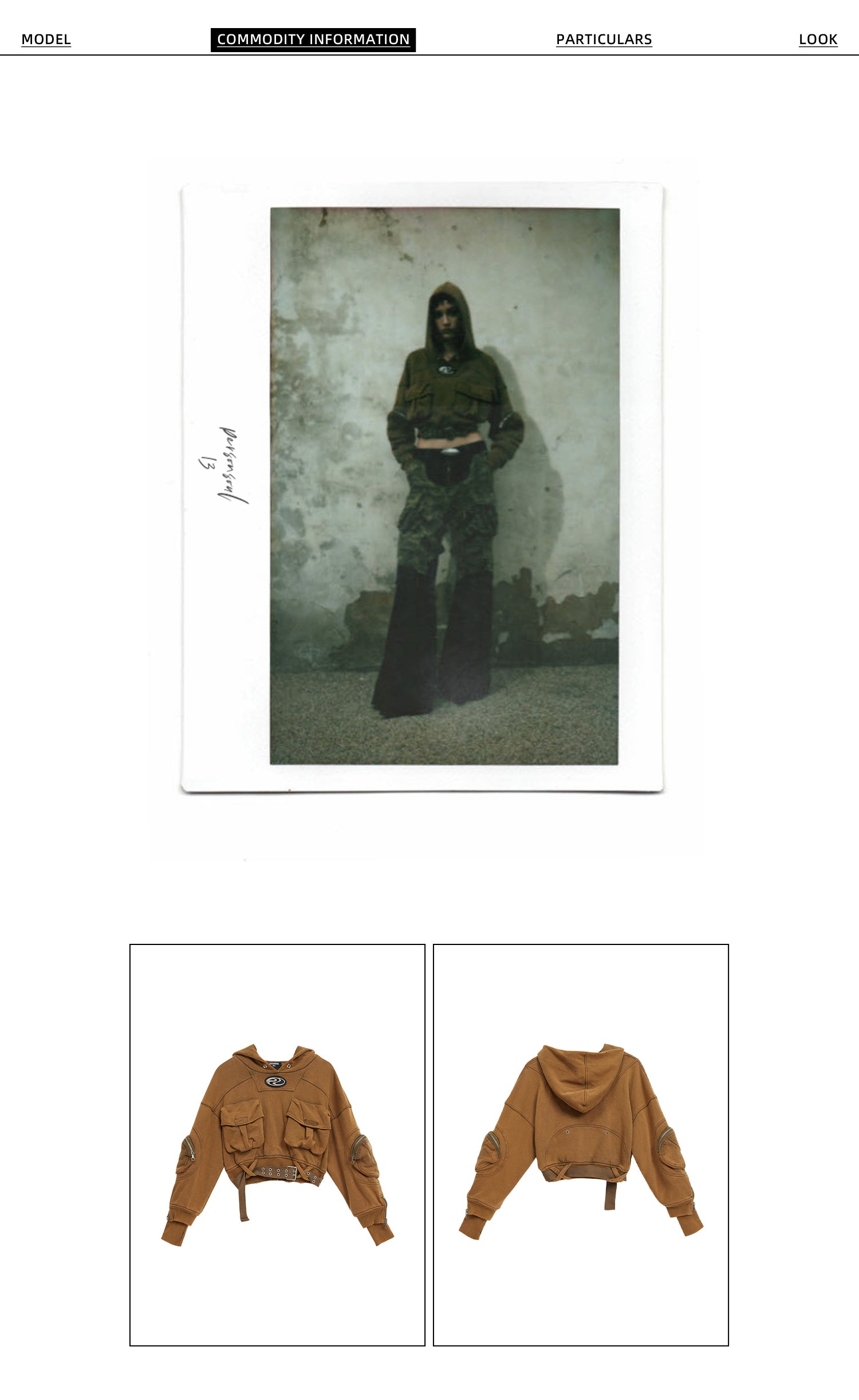 Personsoul Mutiple Pocket Short Hoodie-IYAMIUIO