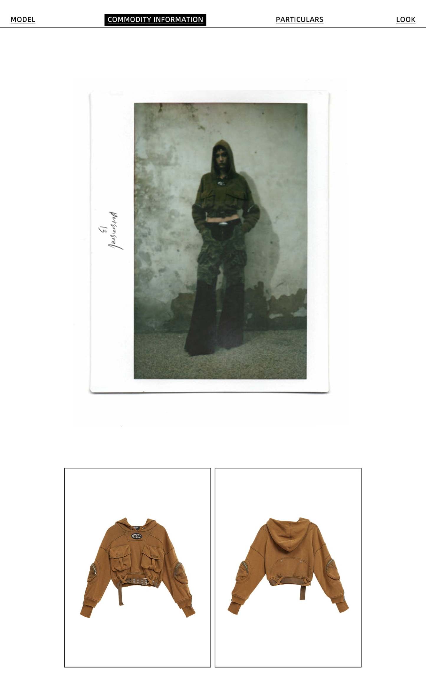 Personsoul Mutiple Pocket Short Hoodie-IYAMIUIO