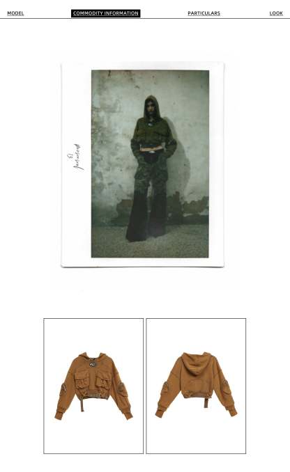 Personsoul Mutiple Pocket Short Hoodie-IYAMIUIO