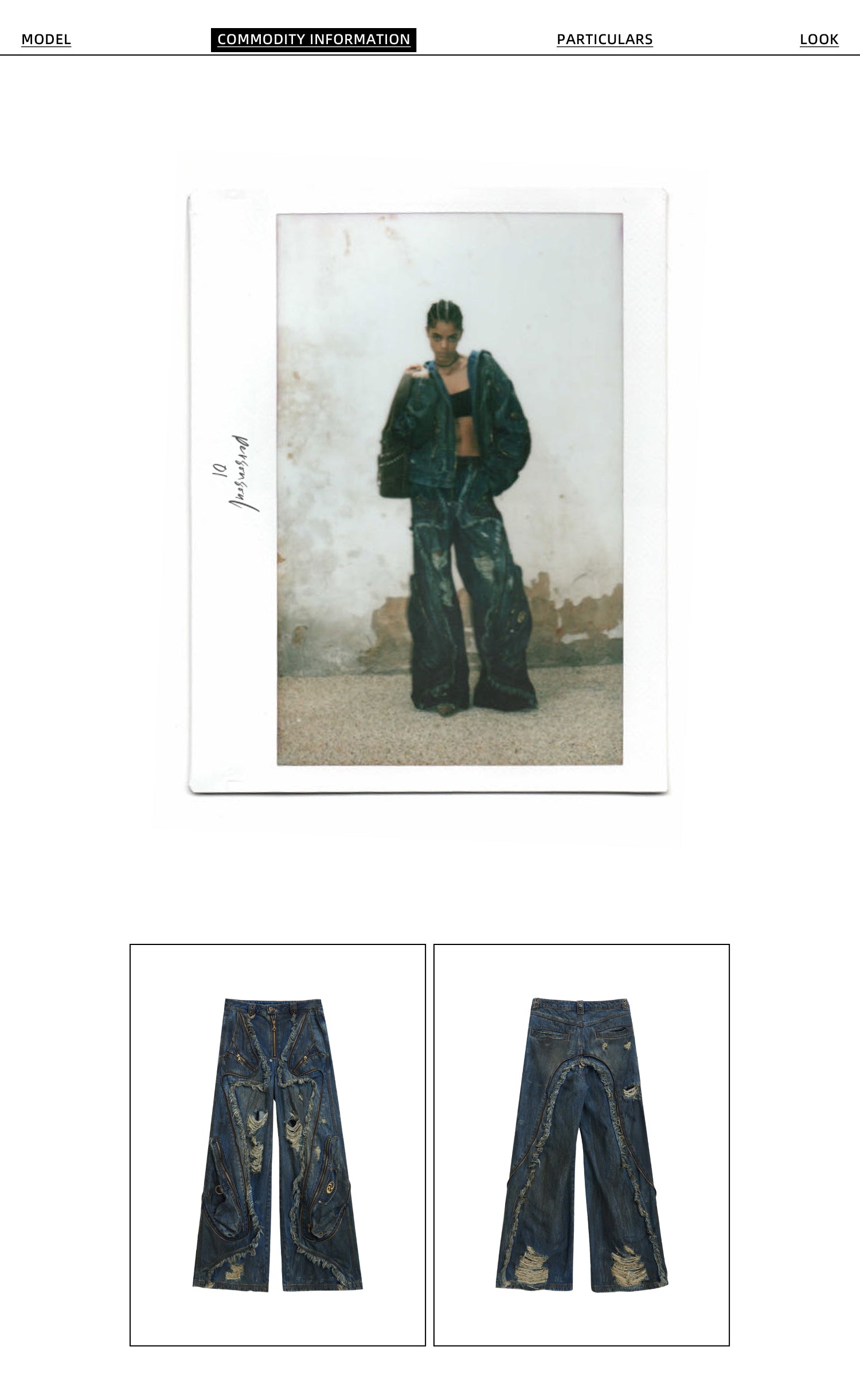 Personsoul Aliens Dirty Ripped Denim Jeans-IYAMIUIO