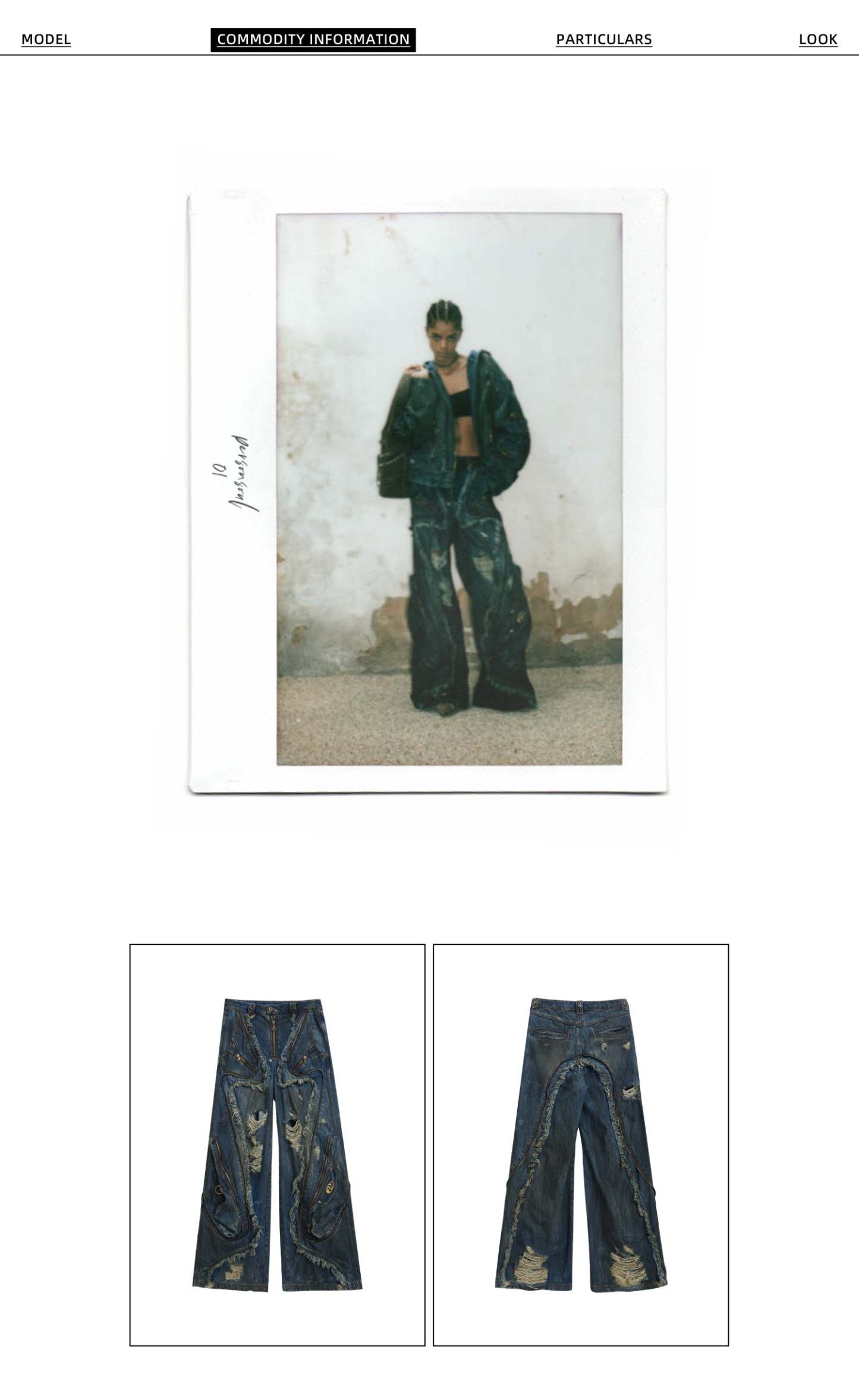 Personsoul Aliens Dirty Ripped Denim Jeans-IYAMIUIO