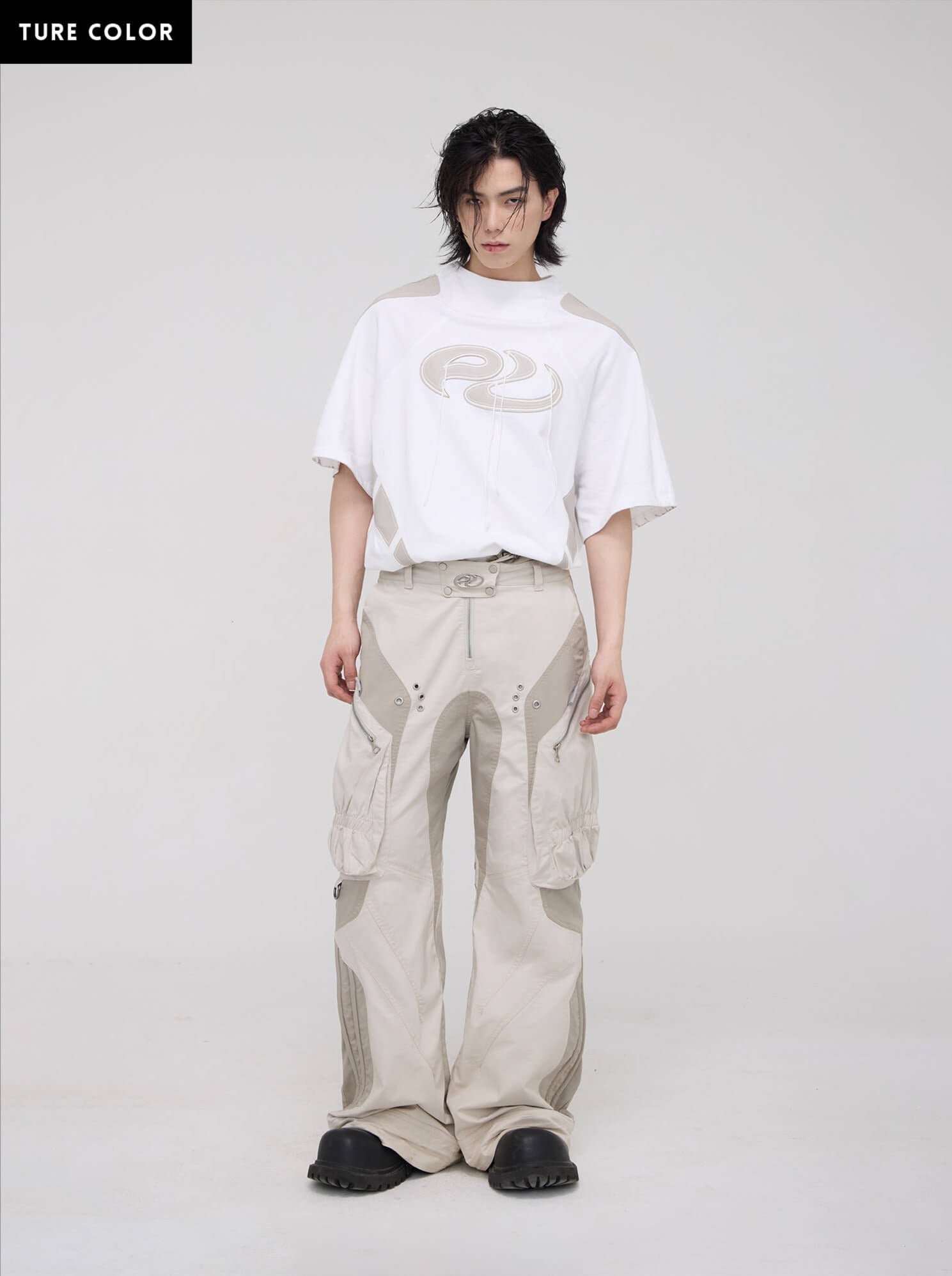 Personsoul Logo With Tassel Oversized T-Shirt-IYAMIUIO