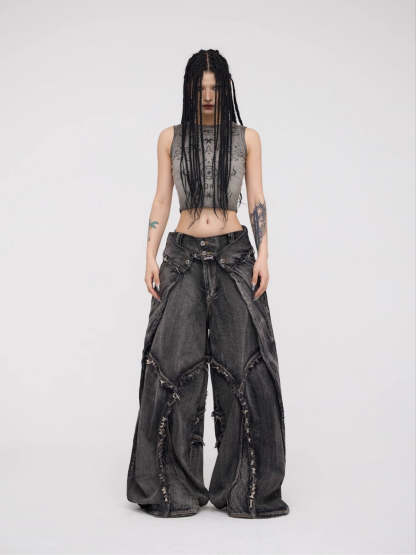 Personsoul Totem-Inspired Cropped Tank Top-IYAMIUIO