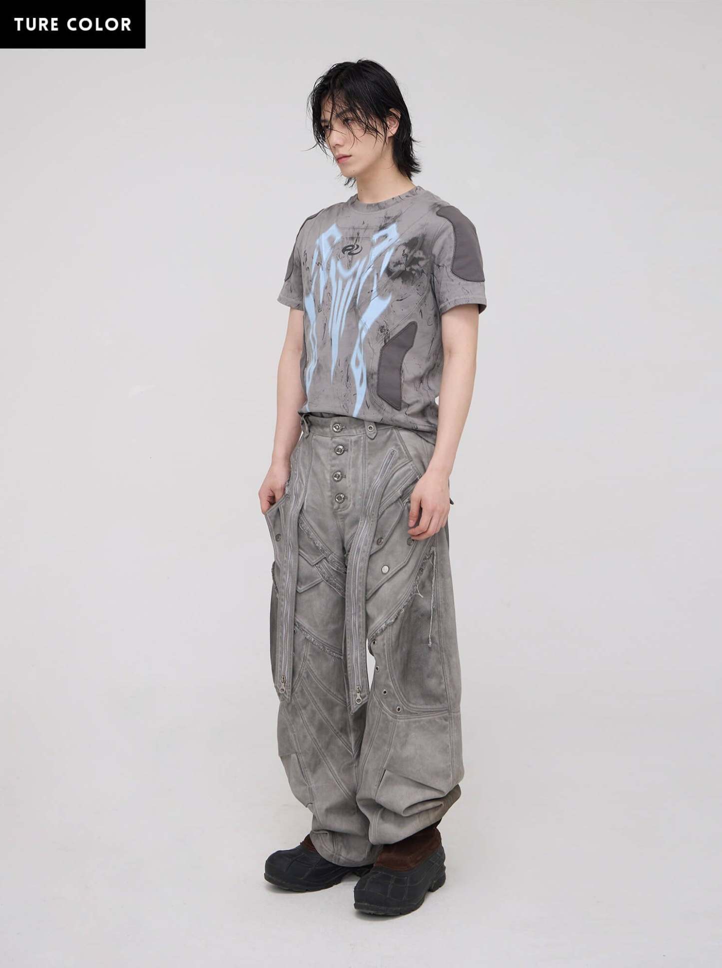 Personsoul Dirty Slim Fit T-Shirt-IYAMIUIO
