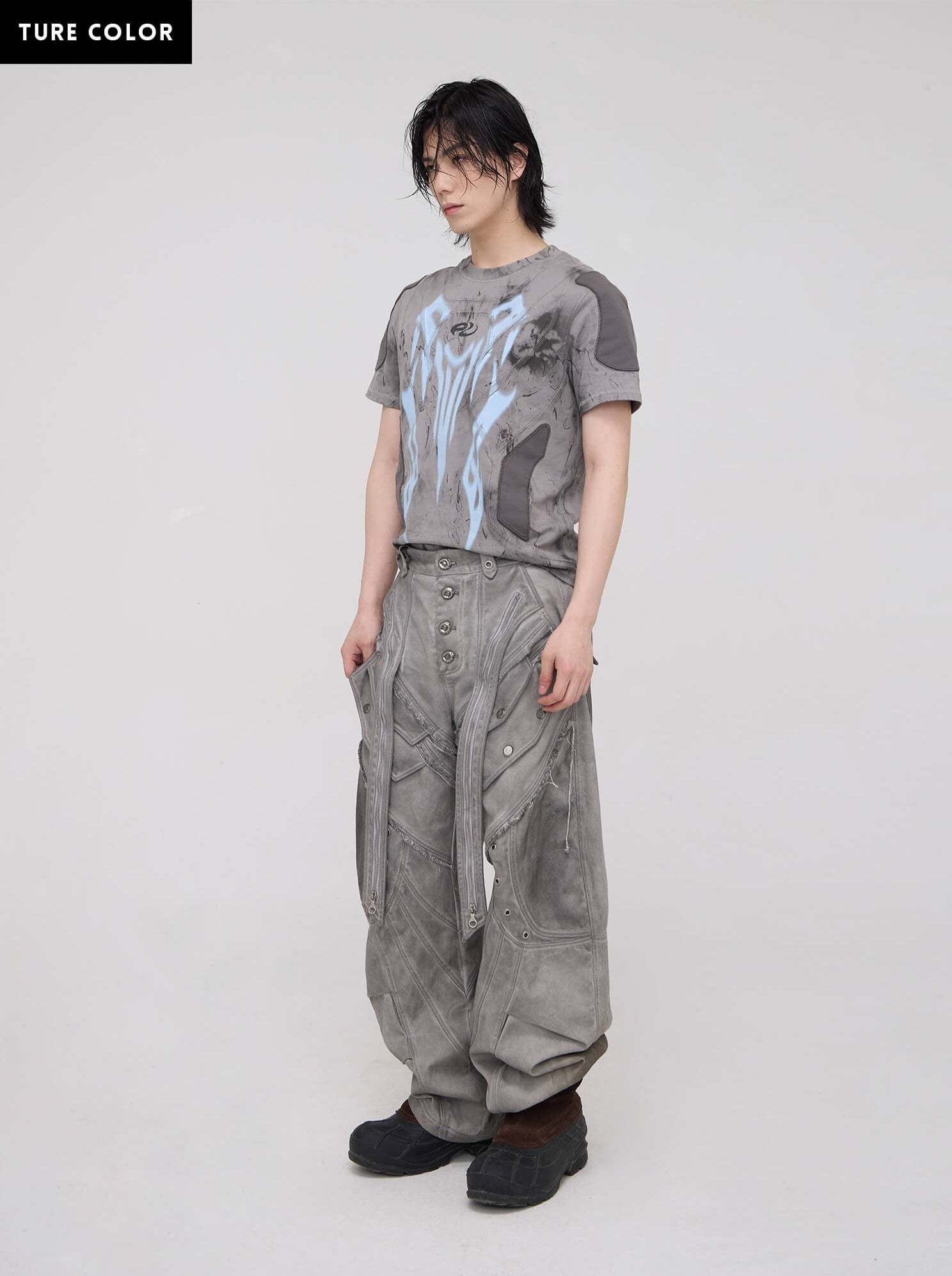 Personsoul Dirty Slim Fit T-Shirt-IYAMIUIO