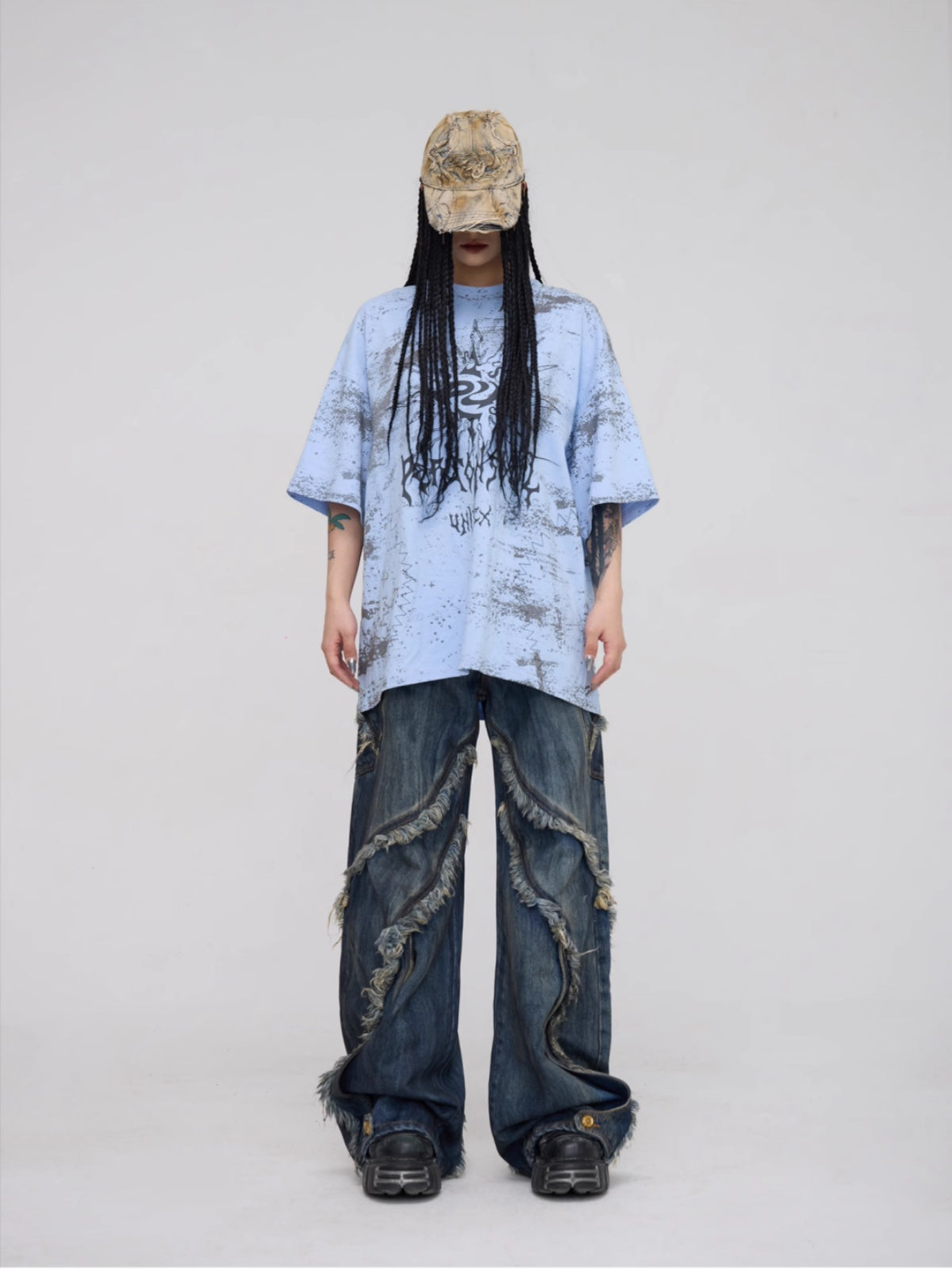 Personsoul Desert Sun Mystical Graphic T-shirt-IYAMIUIO