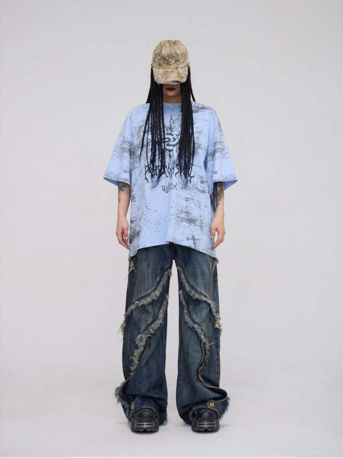 Personsoul Desert Sun Mystical Graphic T-shirt-IYAMIUIO