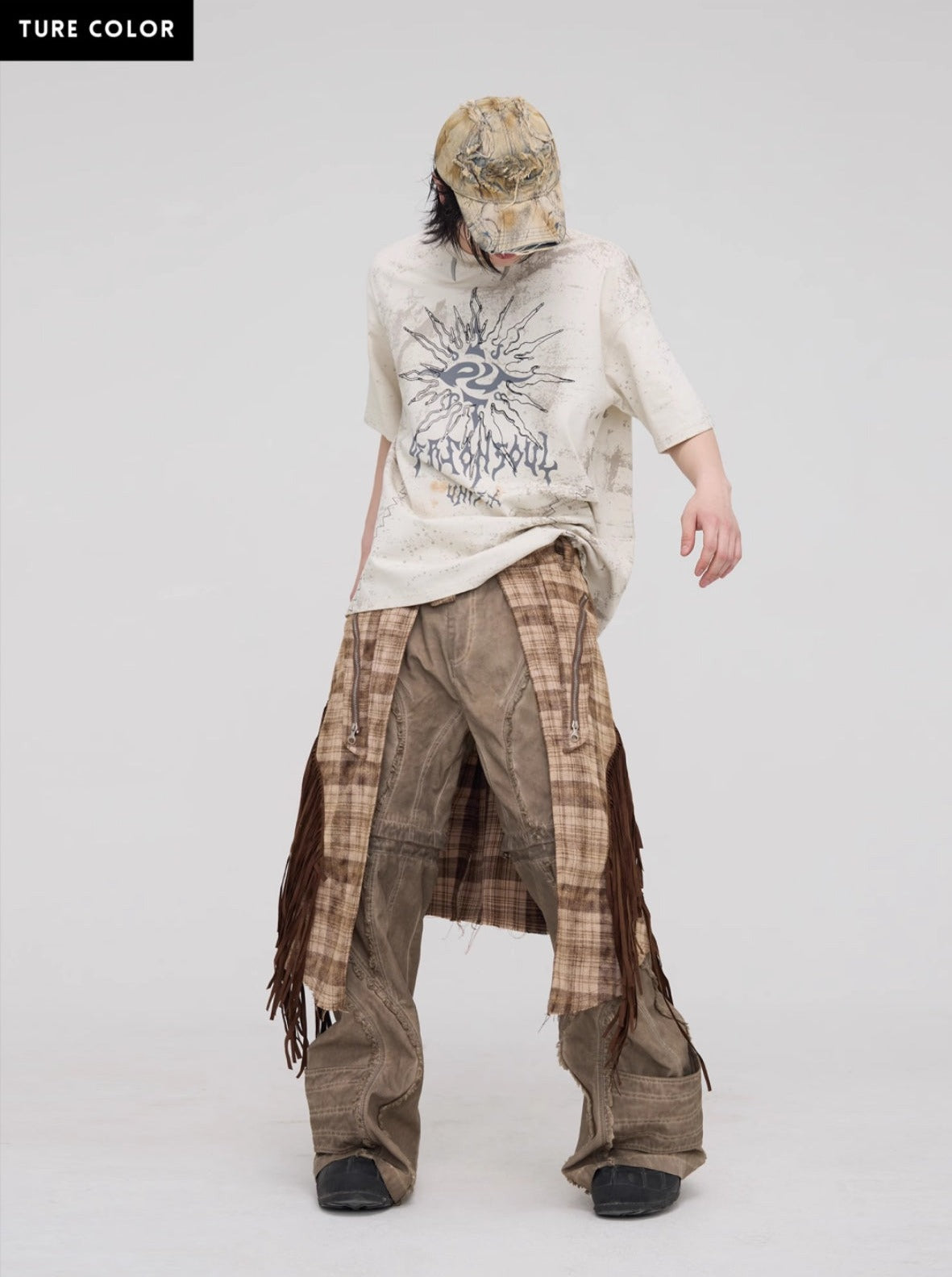 Personsoul Desert Sun Mystical Graphic T-shirt-IYAMIUIO