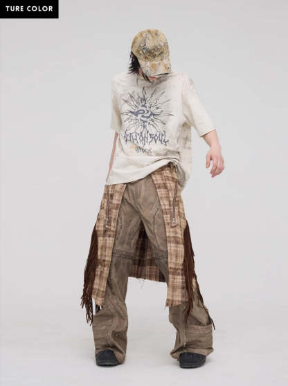 Personsoul Desert Sun Mystical Graphic T-shirt-IYAMIUIO