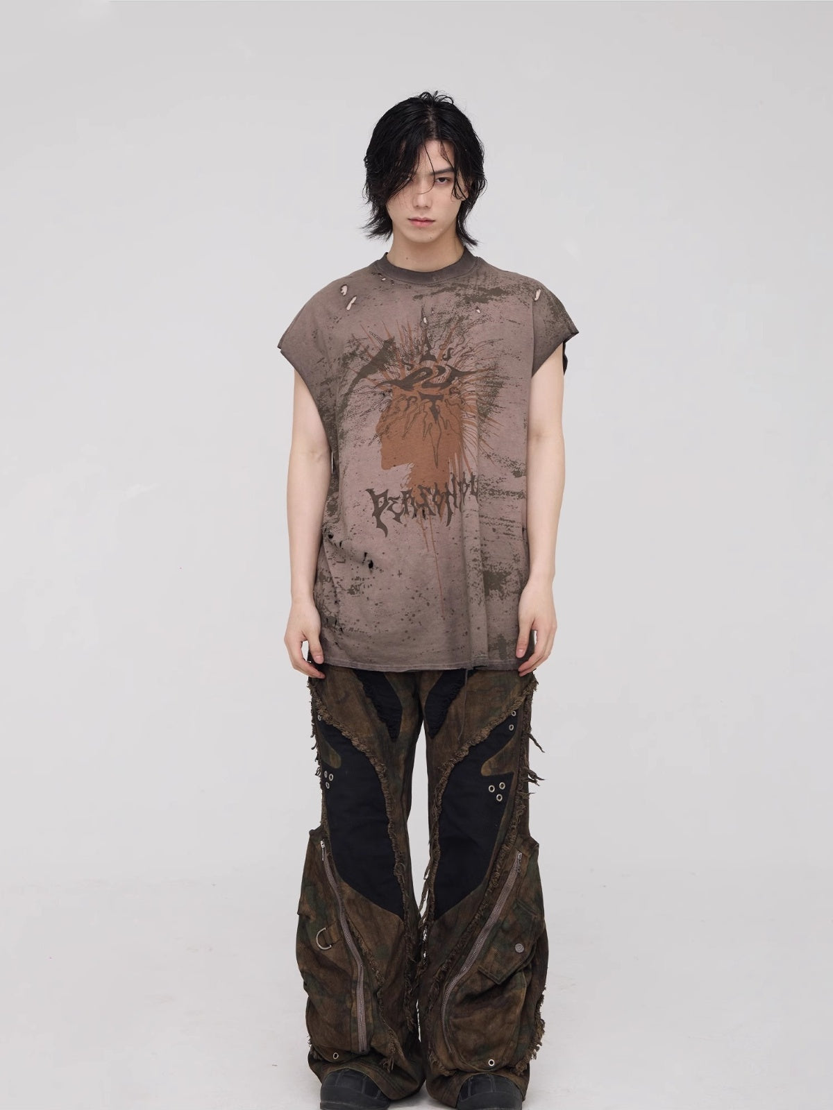 Personsoul Desert Sun-Totem Graphic Tank Top-IYAMIUIO