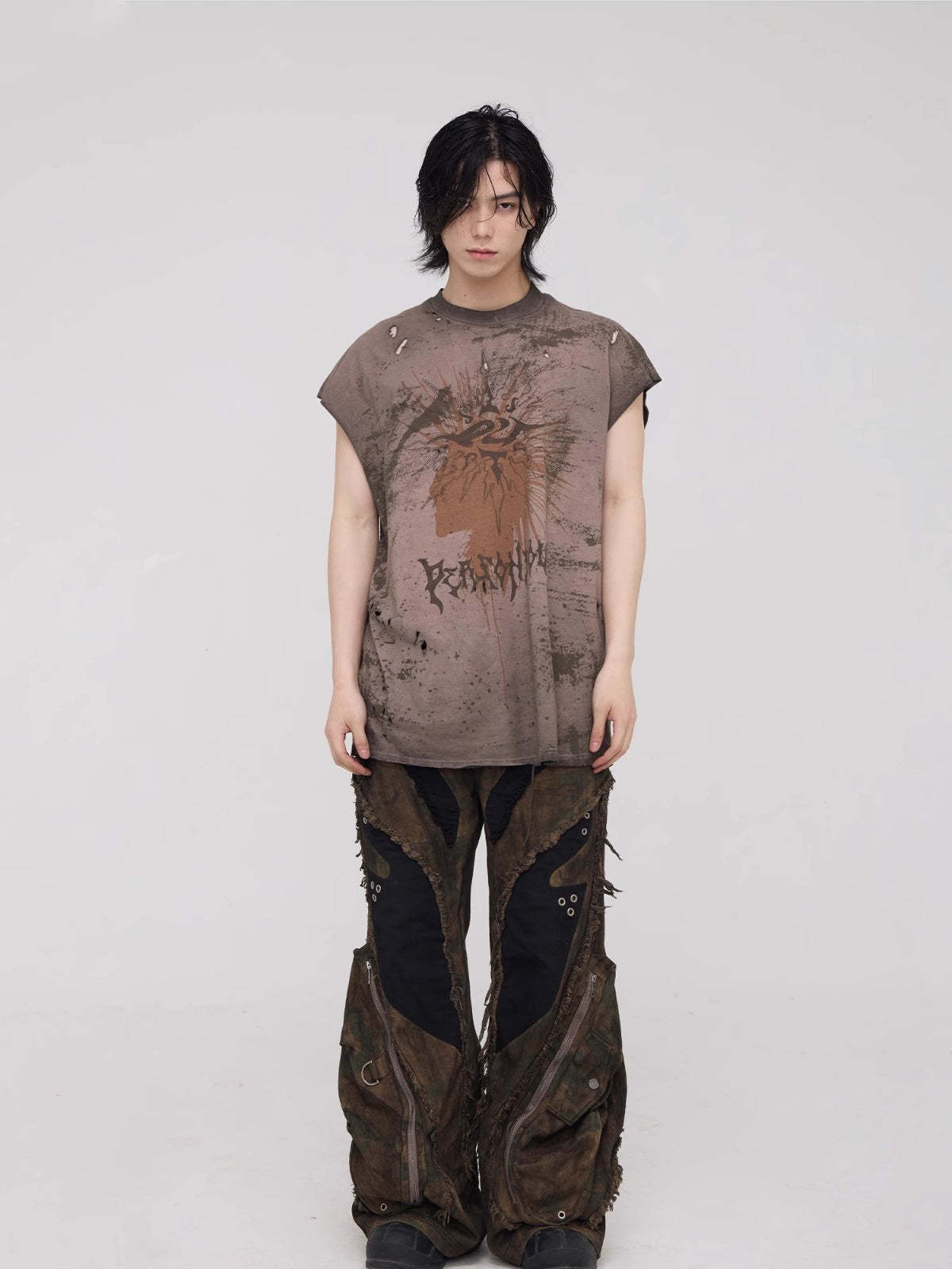 Personsoul Desert Sun-Totem Graphic Tank Top-IYAMIUIO