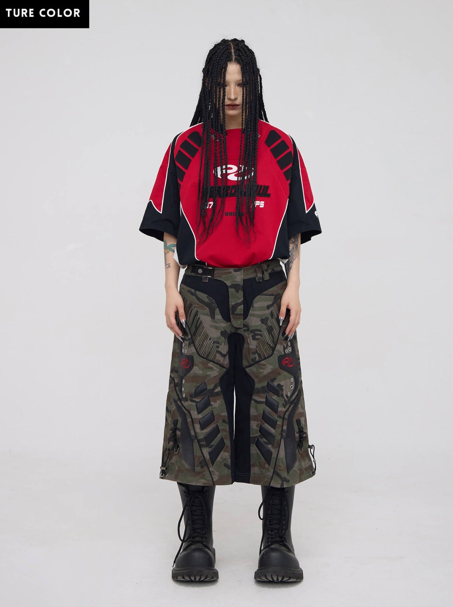 Personsoul Racing Camo Cargo Jorts-IYAMIUIO