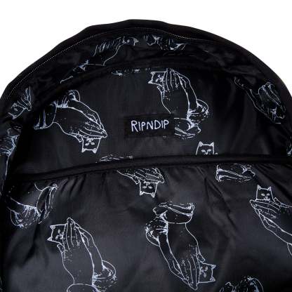 Lord Nermal Velcro Hands Backpack (Black)-IYAMIUIO