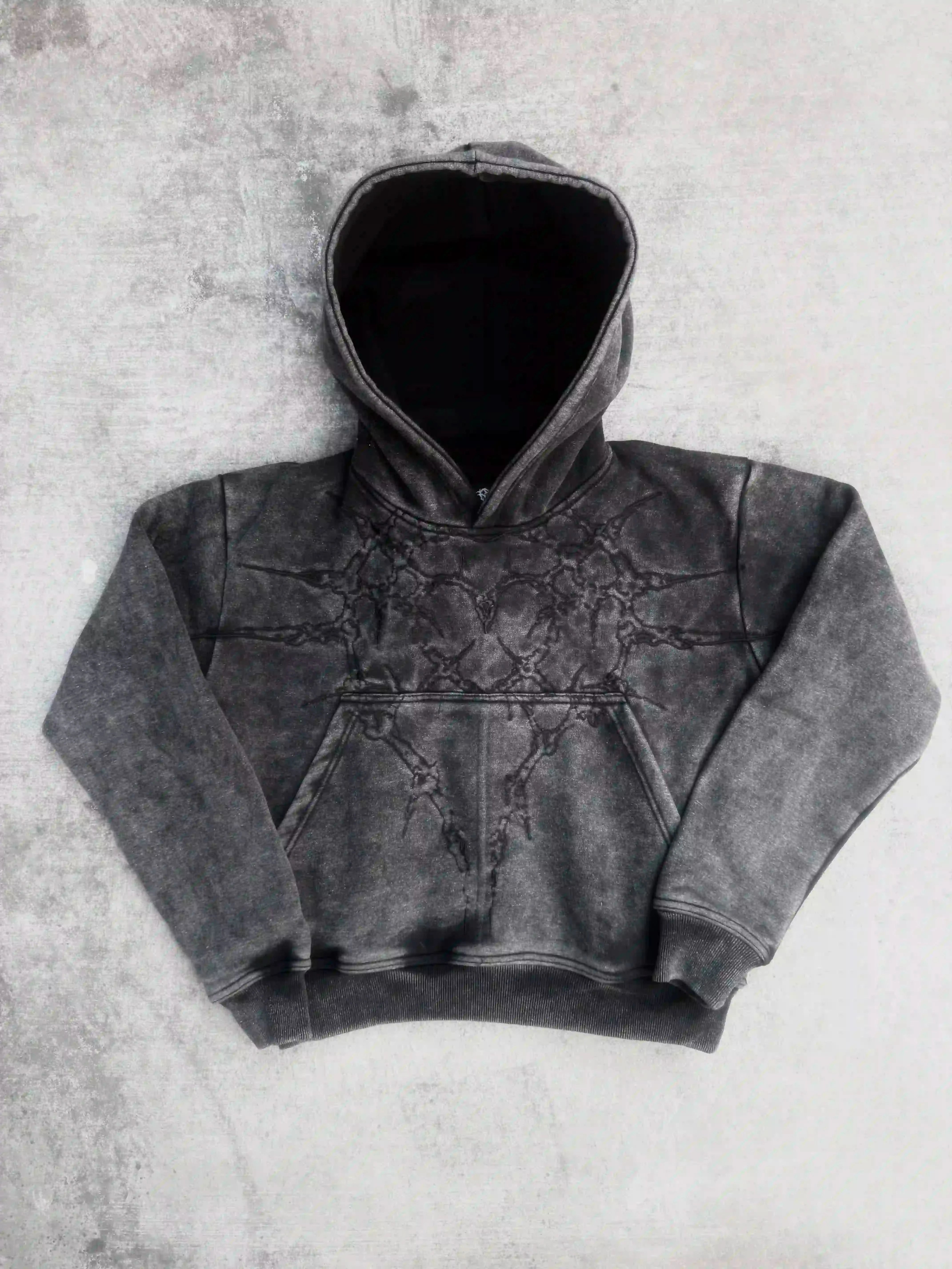 "Half a Million" Embroidered Hoodie (Black)-IYAMIUIO