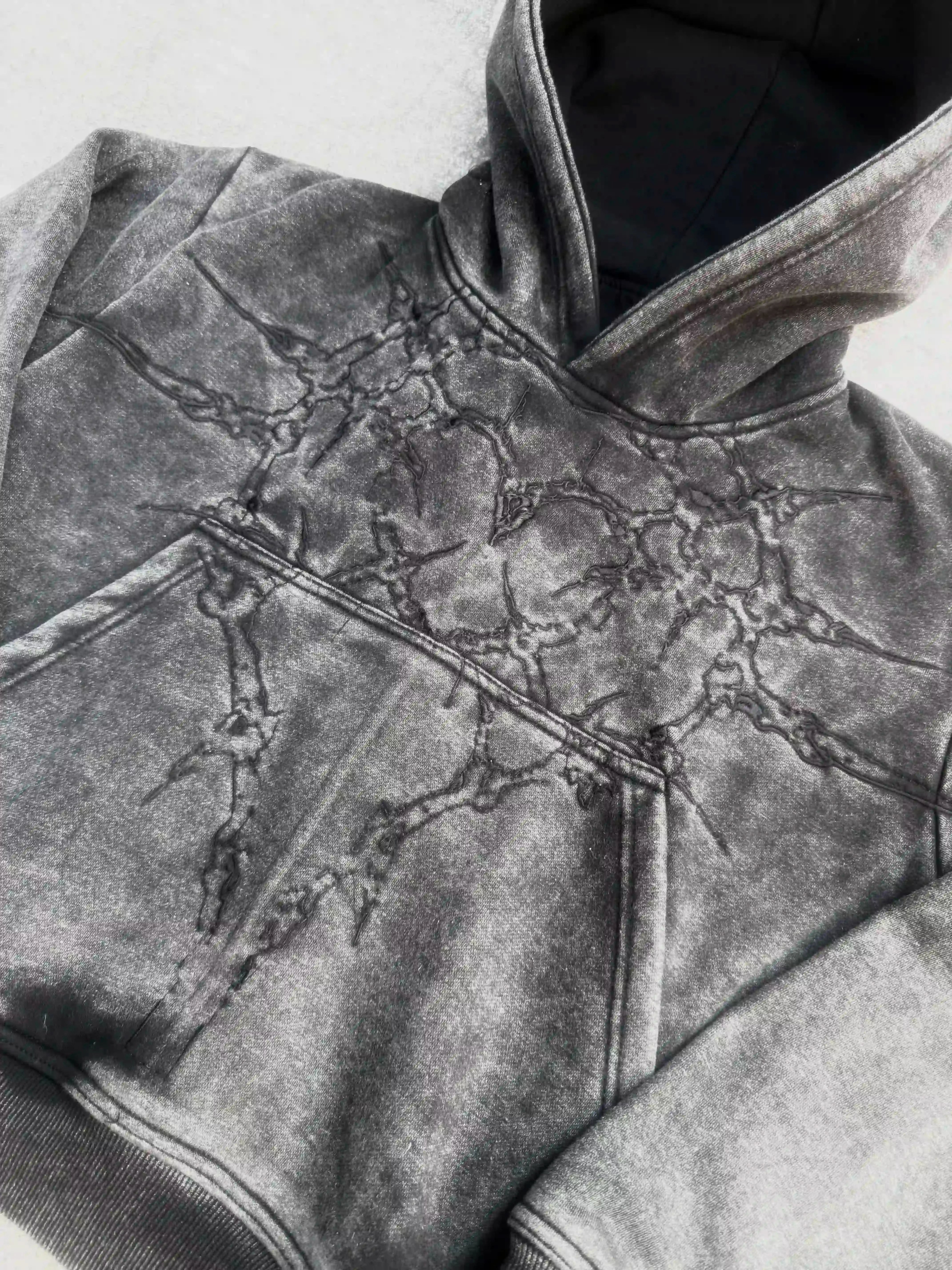 "Half a Million" Embroidered Hoodie (Black)-IYAMIUIO
