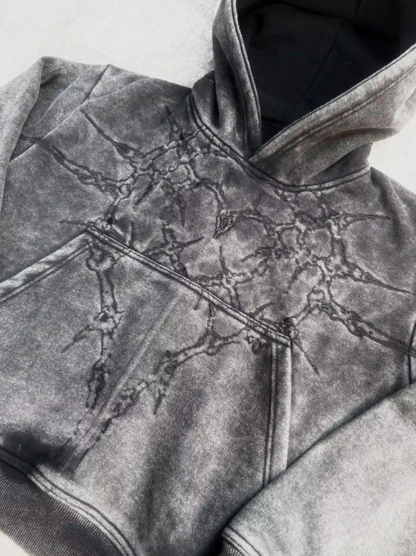 "Half a Million" Embroidered Hoodie (Black)-IYAMIUIO