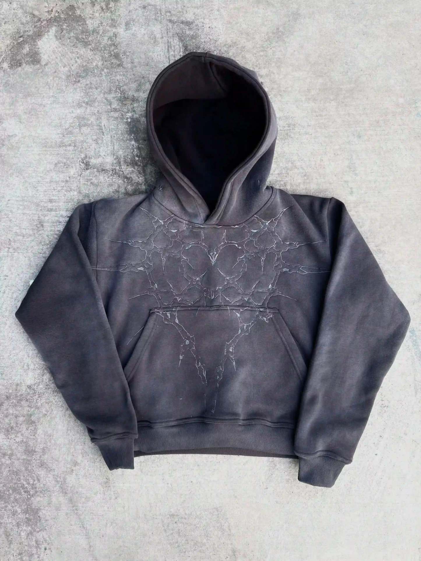 "Half a Million" Embroidered Hoodie (Grey)-IYAMIUIO