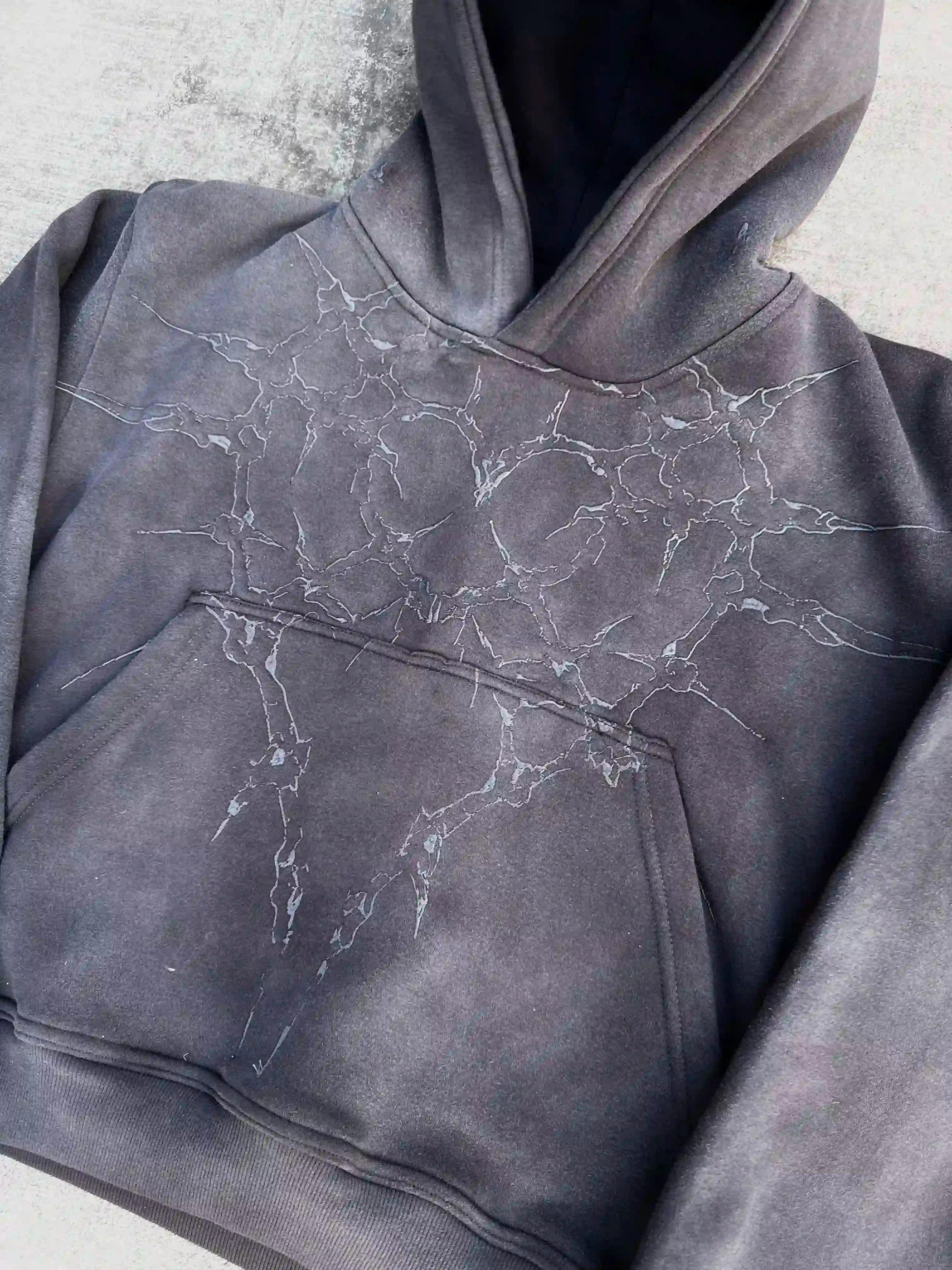 "Half a Million" Embroidered Hoodie (Grey)-IYAMIUIO