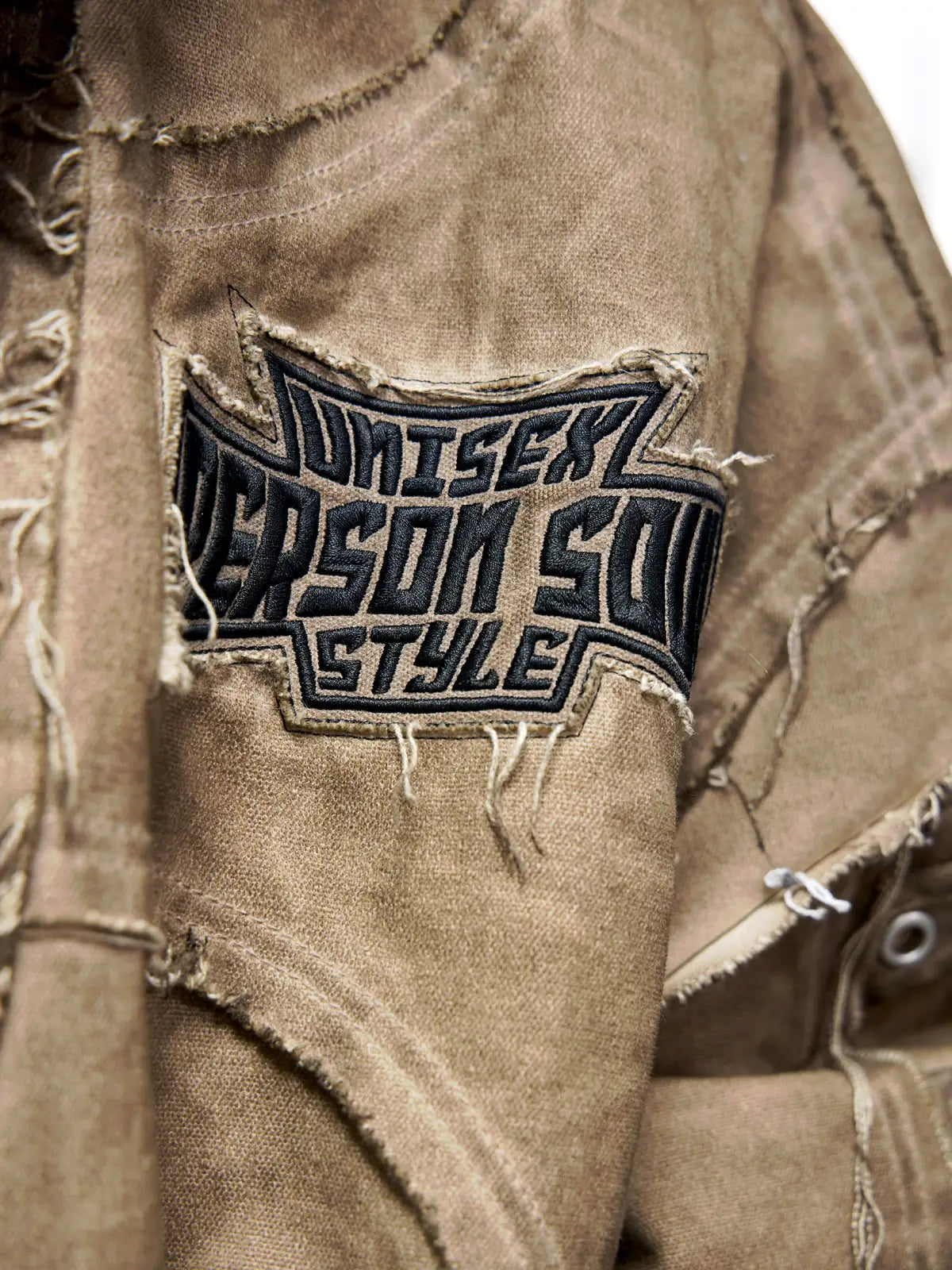 Personsoul Hand Brushed Stain Cotton Jacket-IYAMIUIO