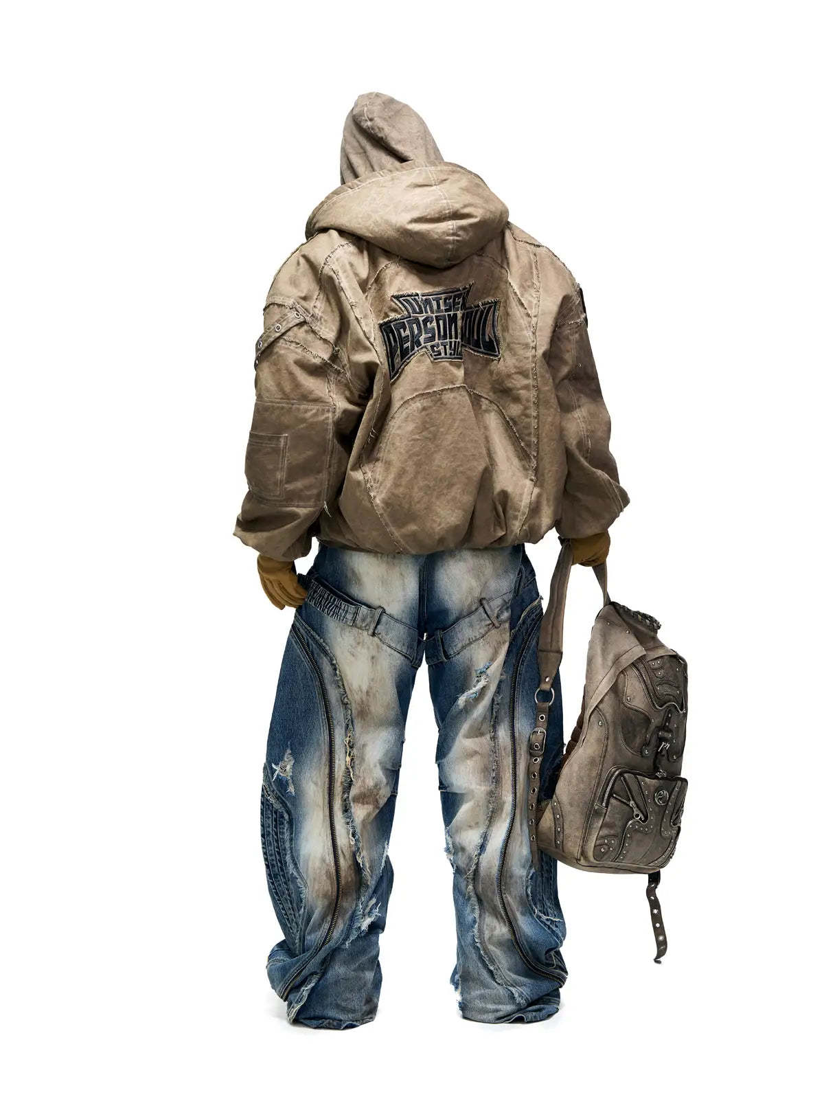 Personsoul Hand Brushed Stain Cotton Jacket-IYAMIUIO