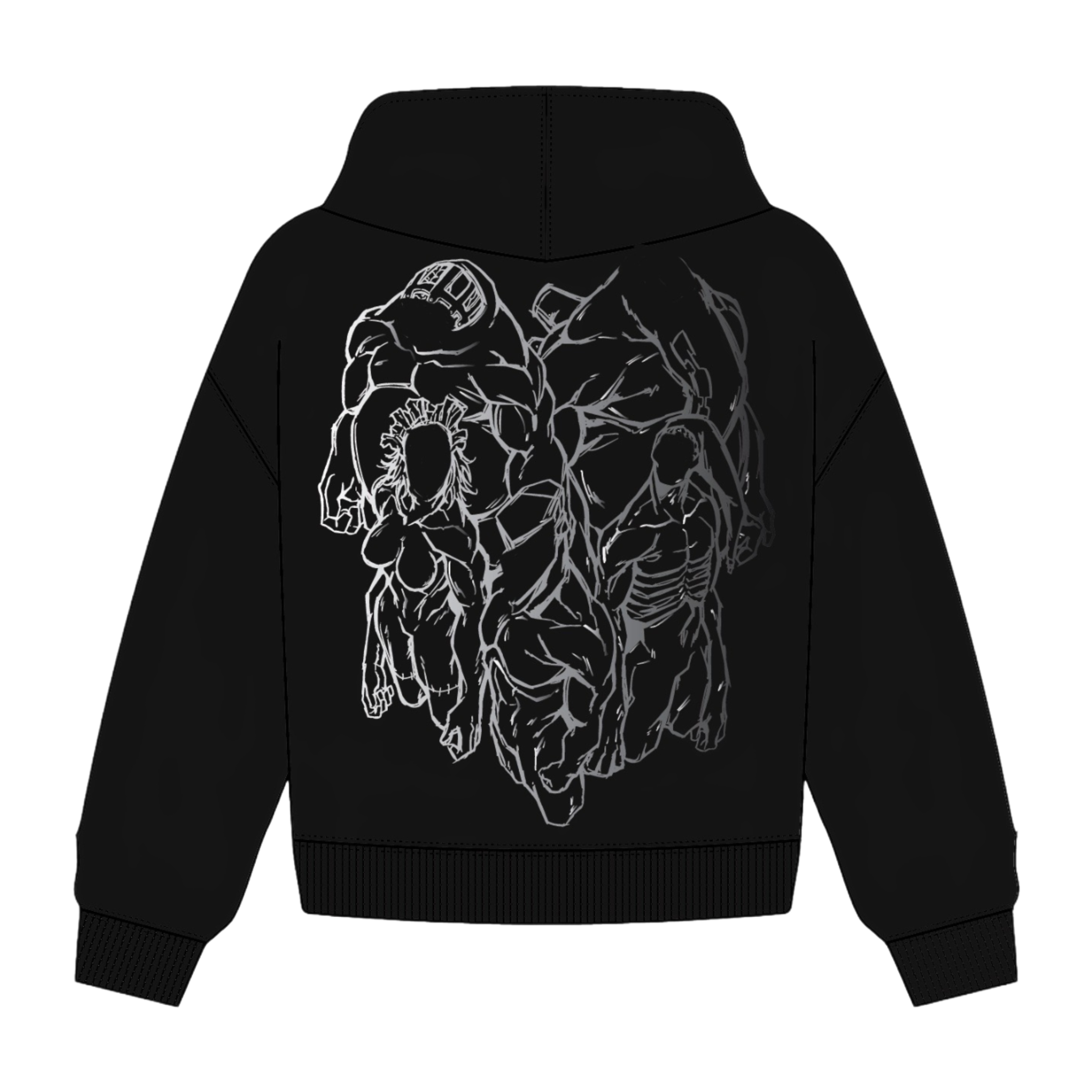 "Creature" Zip-Up Hoodie-IYAMIUIO