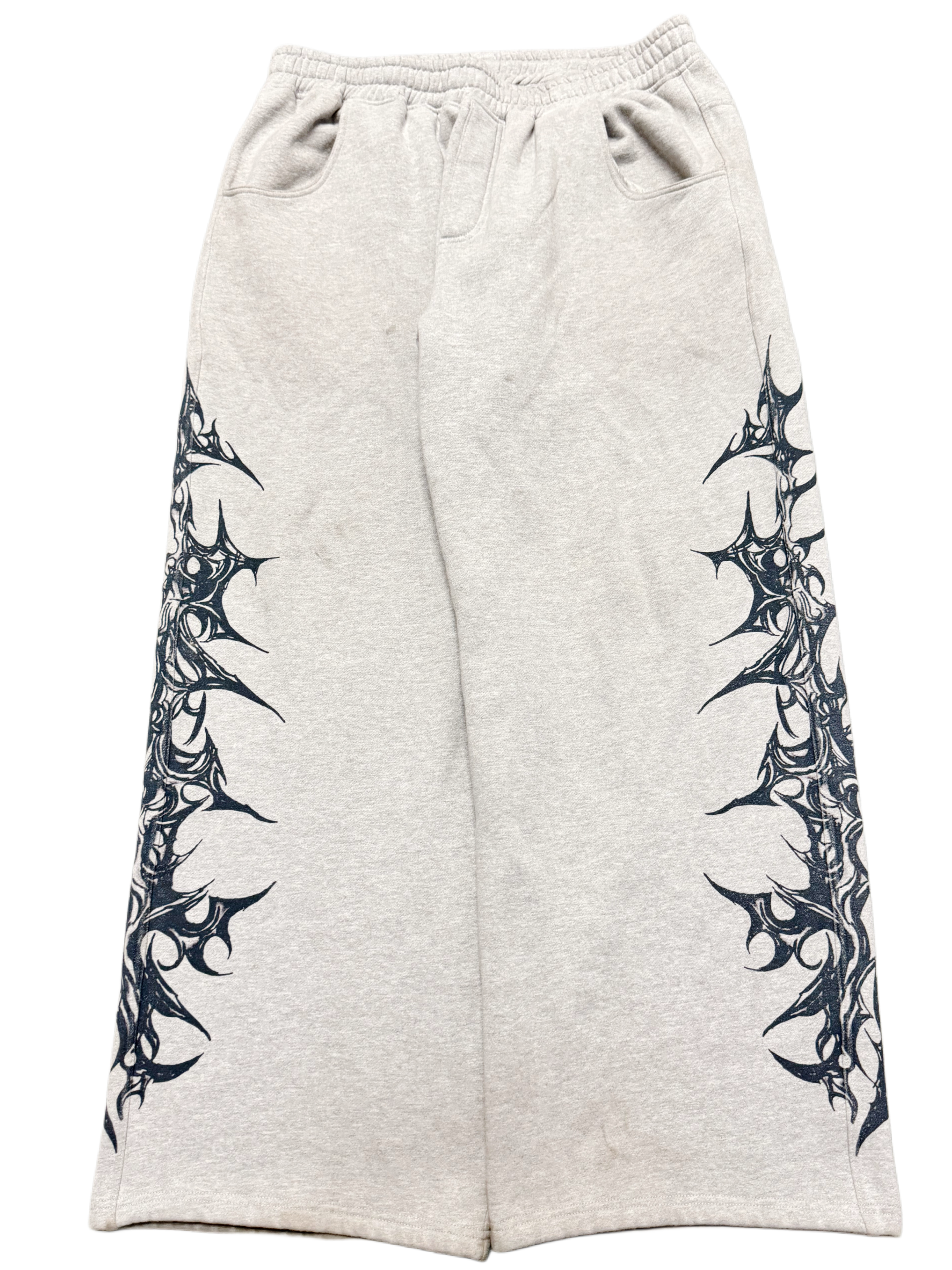 Grey GLOE Baggy Tribal Sweats-IYAMIUIO