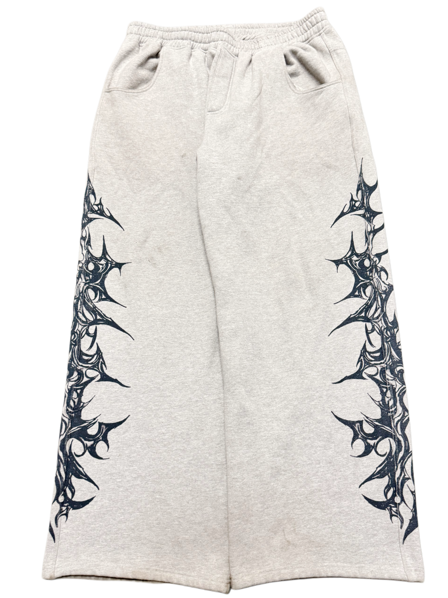 Grey GLOE Baggy Tribal Sweats-IYAMIUIO