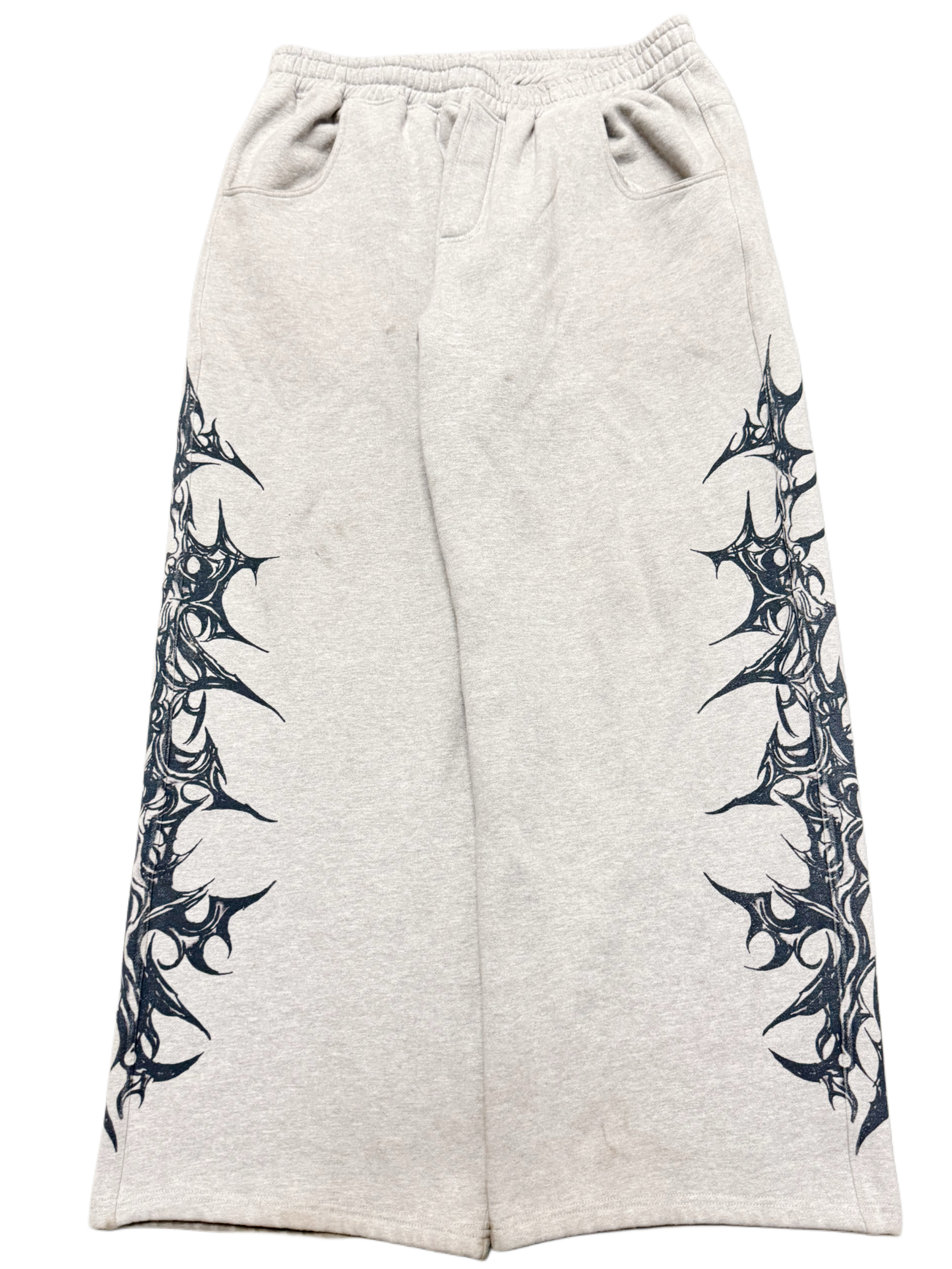 Grey GLOE Baggy Tribal Sweats-IYAMIUIO