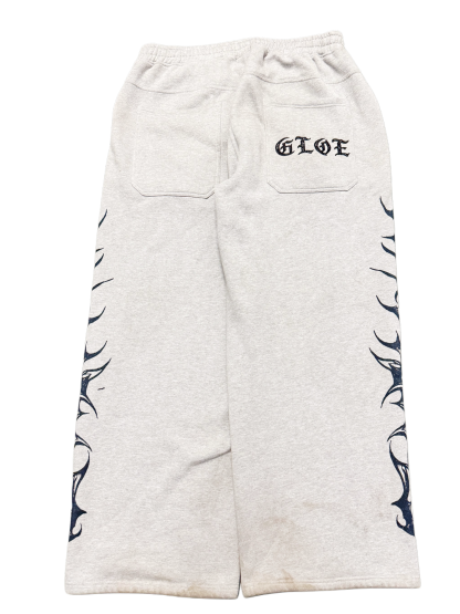 Grey GLOE Baggy Tribal Sweats-IYAMIUIO