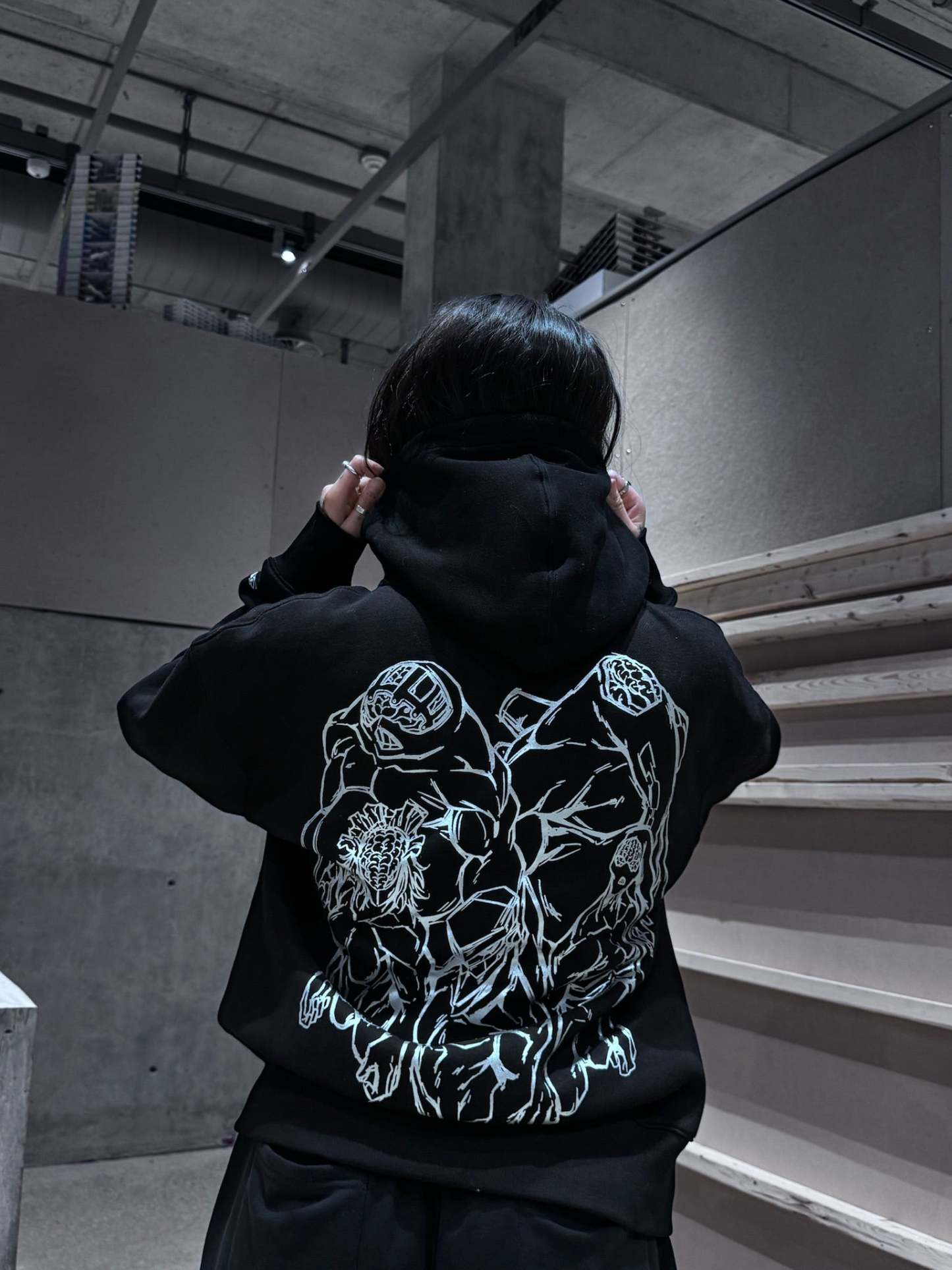 "Creature" Zip-Up Hoodie-IYAMIUIO