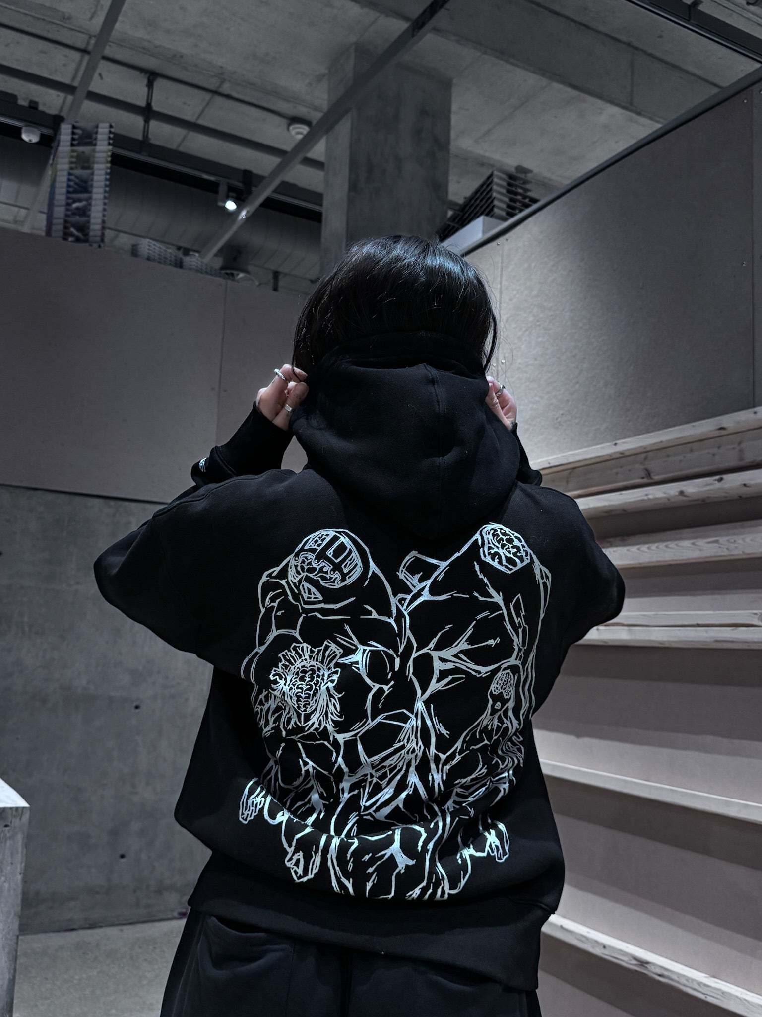 "Creature" Zip-Up Hoodie-IYAMIUIO