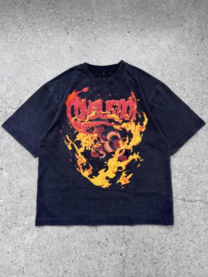 "INFERNO" T-shirt Black-IYAMIUIO