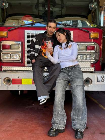 "ROCKSTAR" Jeans-IYAMIUIO