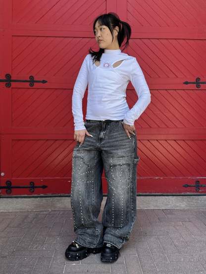 "ROCKSTAR" Jeans-IYAMIUIO