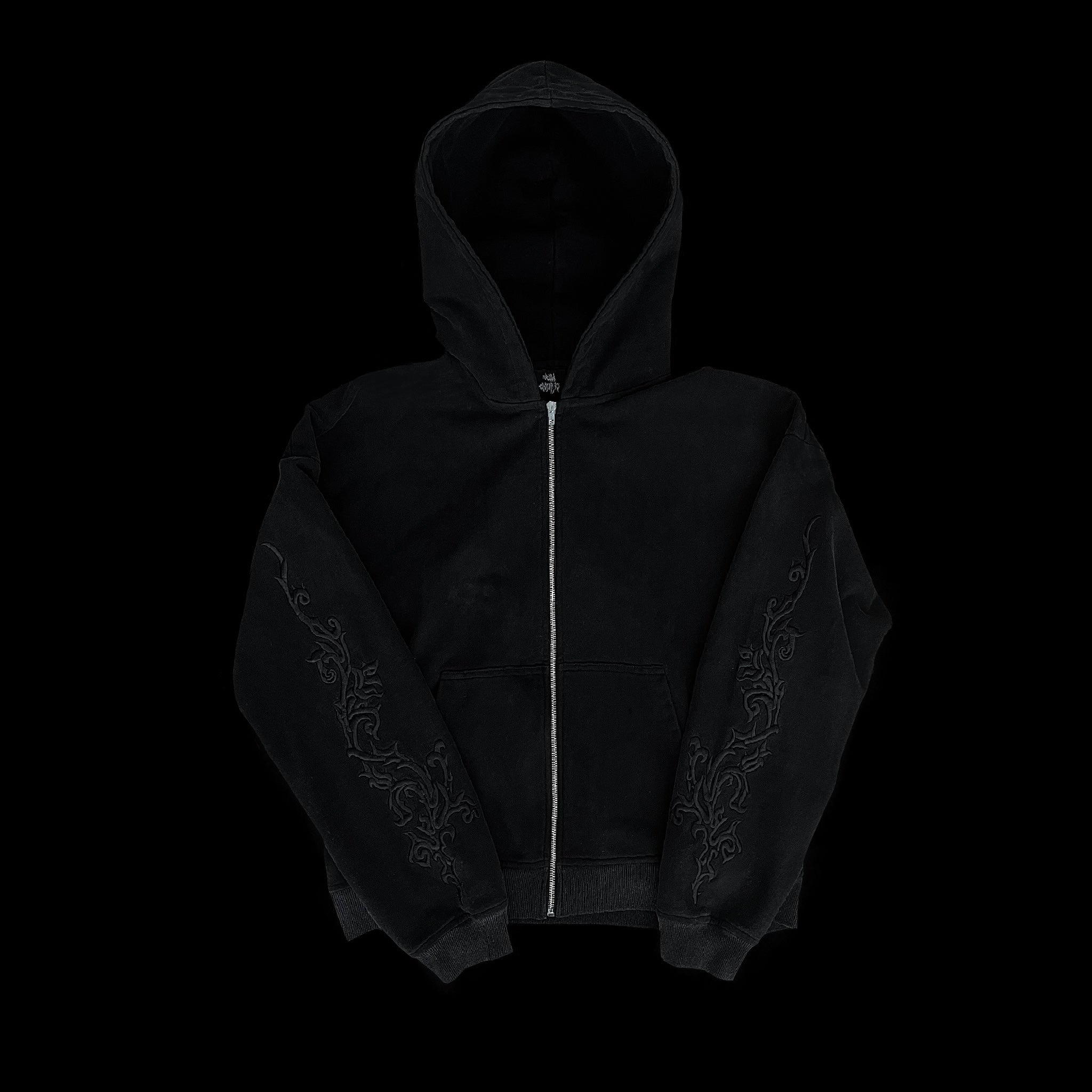 Eternal Vines Hoodie Ash Black-IYAMIUIO