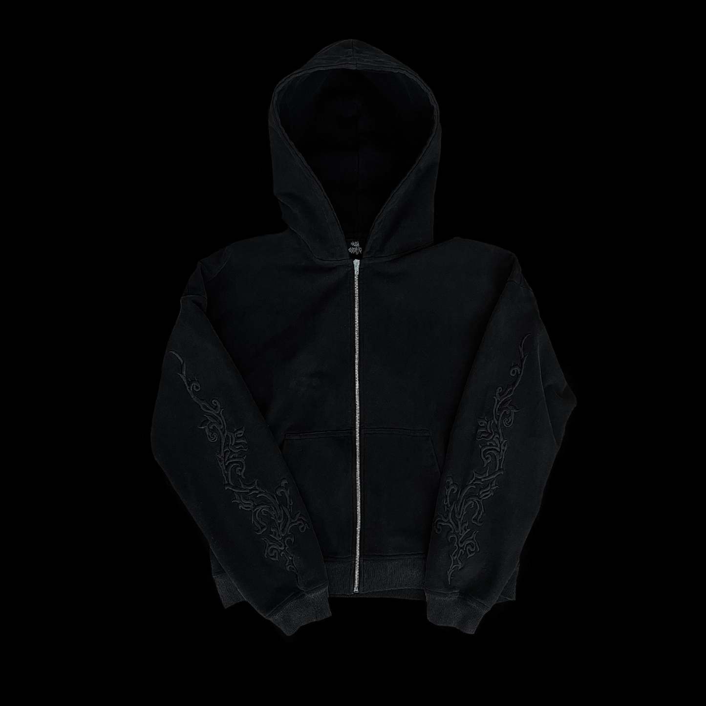 Eternal Vines Hoodie Ash Black-IYAMIUIO