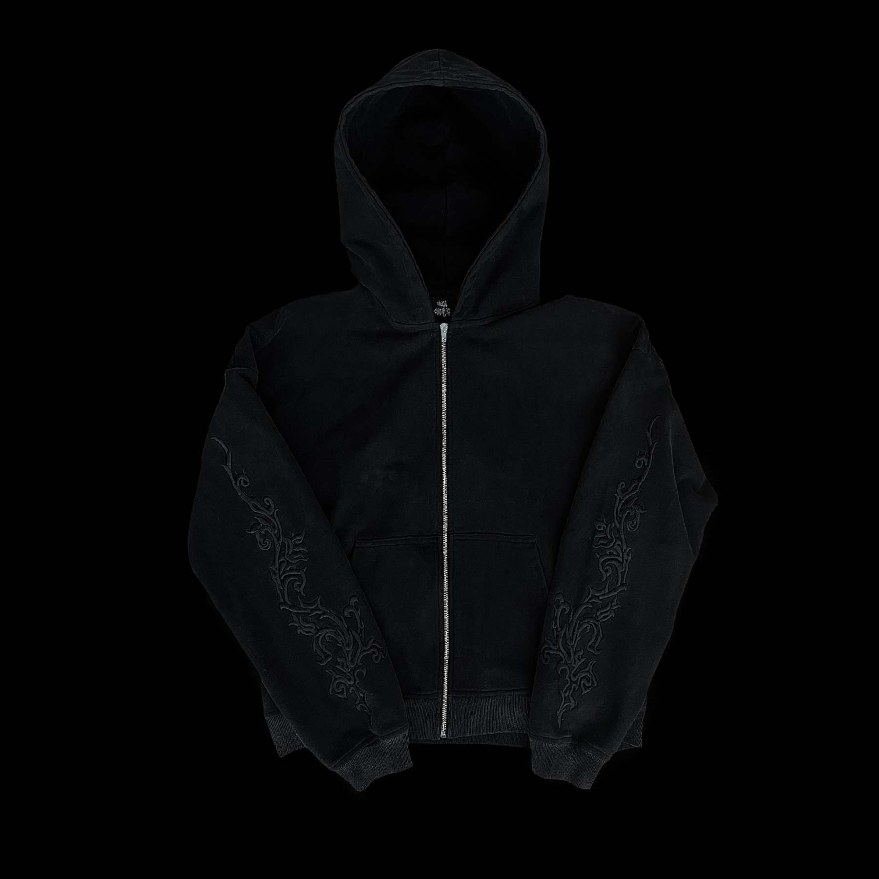 Eternal Vines Hoodie Ash Black-IYAMIUIO