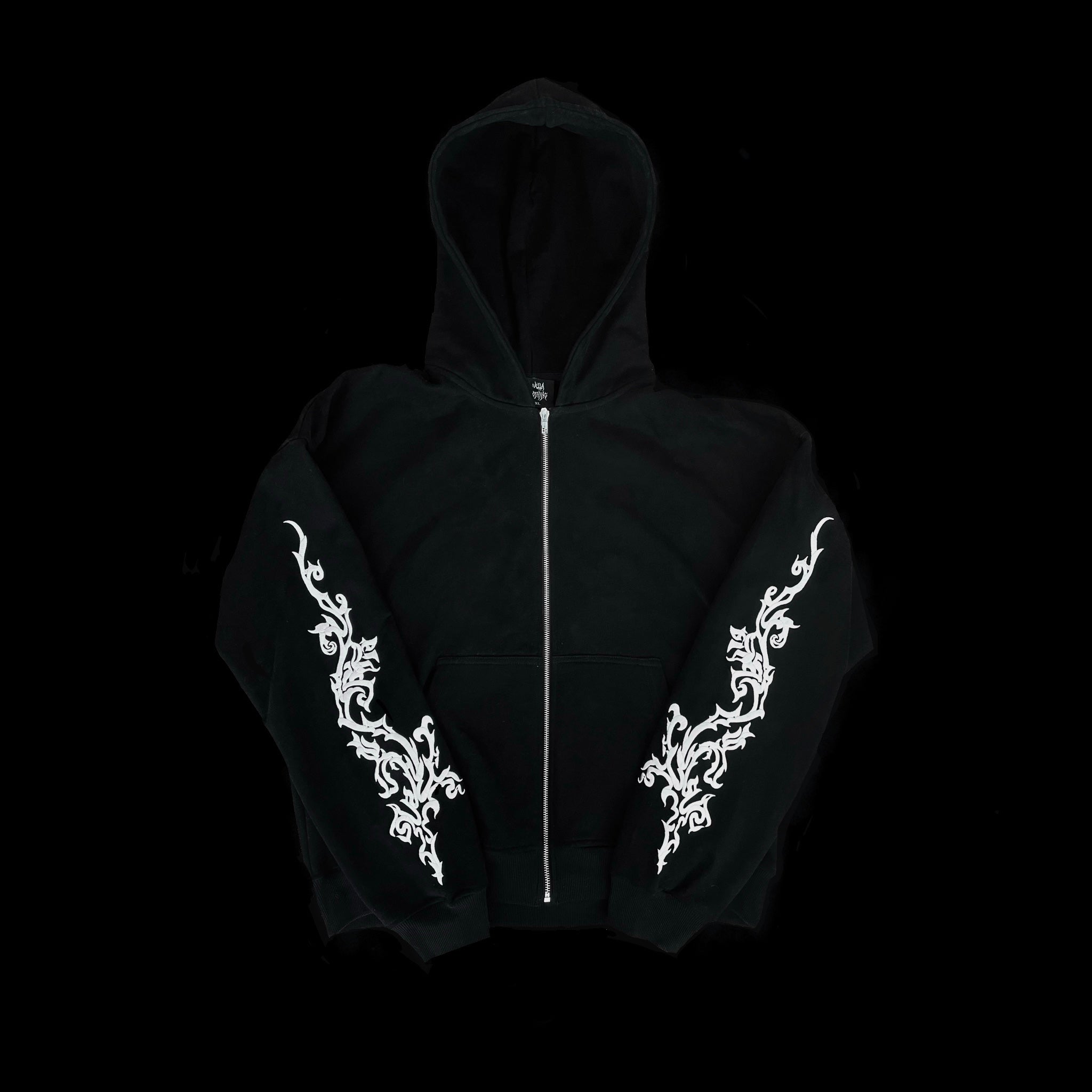 Eternal vines Hoodie Black-IYAMIUIO