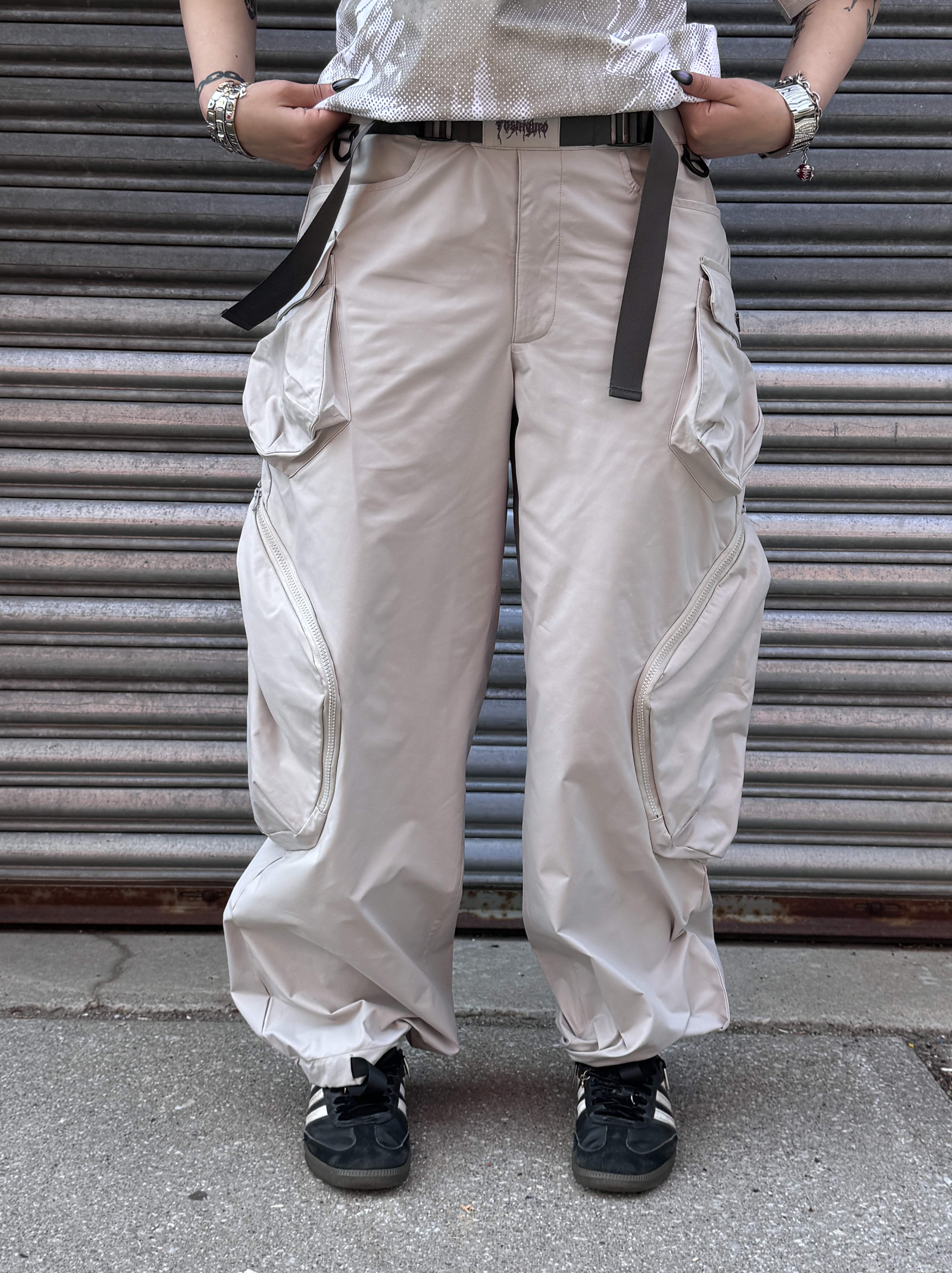 "CURSED" Parachute Pants-IYAMIUIO