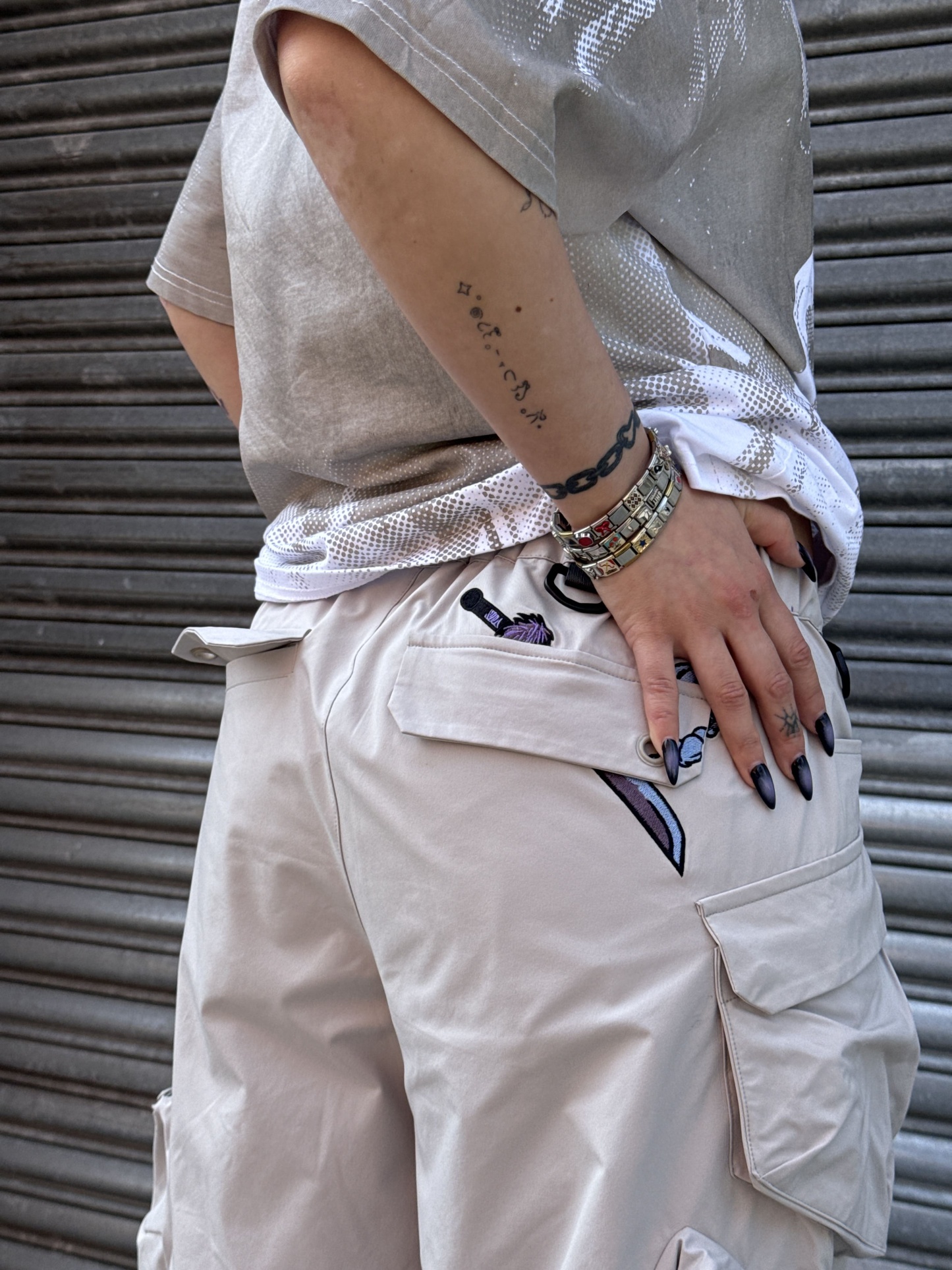 "CURSED" Parachute Pants-IYAMIUIO