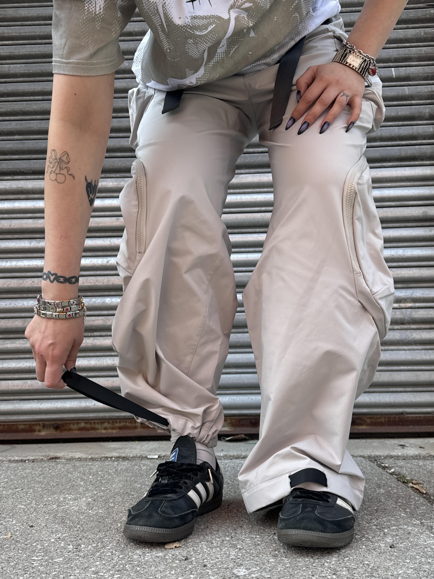 "CURSED" Parachute Pants-IYAMIUIO