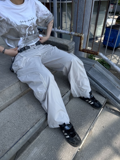 "CURSED" Parachute Pants-IYAMIUIO