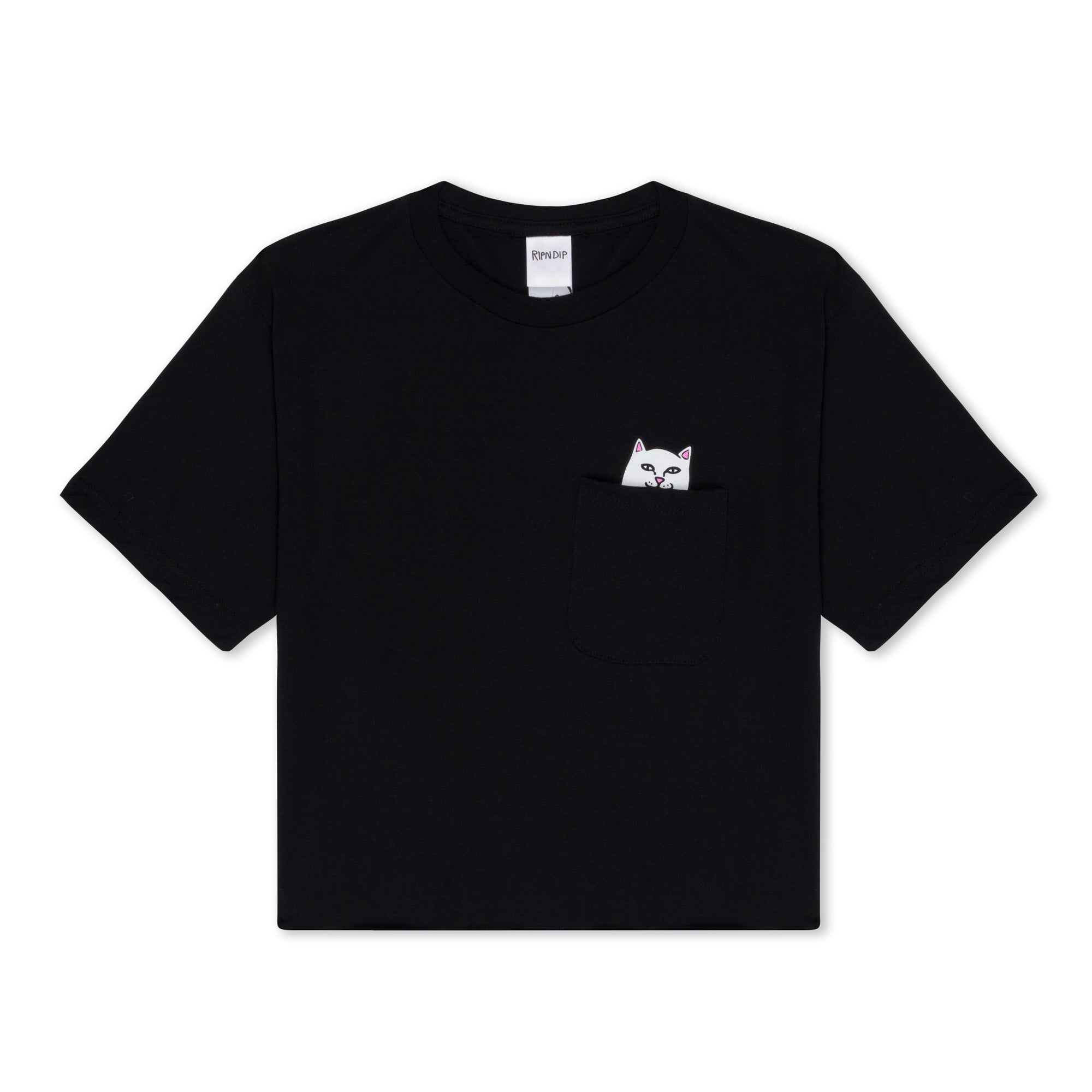 Lord Nermal Cropped Pocket Tee (Black)-IYAMIUIO