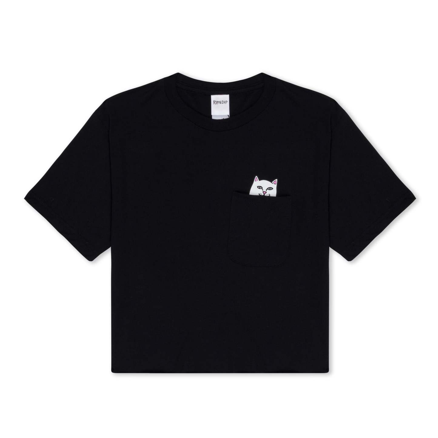 Lord Nermal Cropped Pocket Tee (Black)-IYAMIUIO
