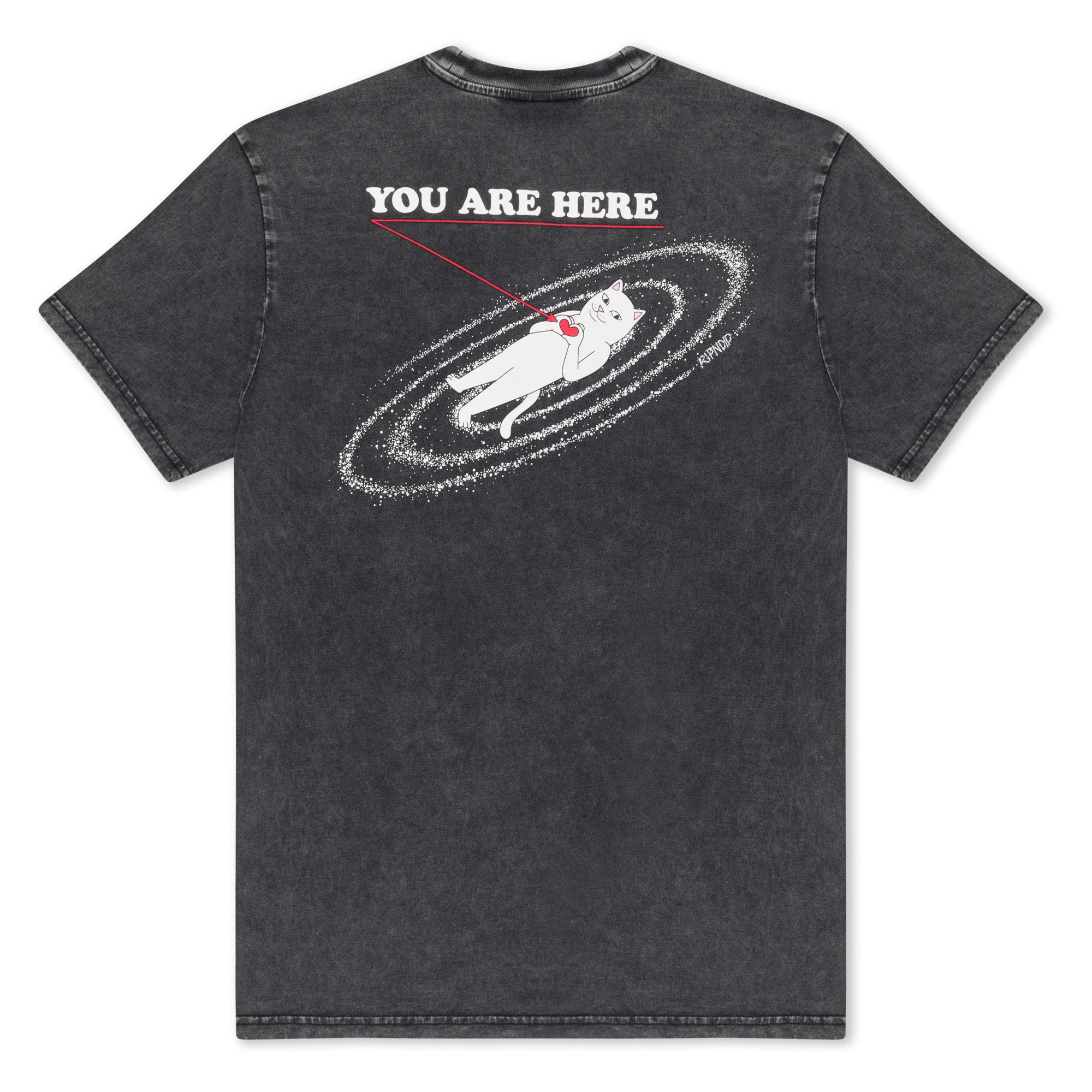 You Are Here Tee (Black Vintage Wash)-IYAMIUIO