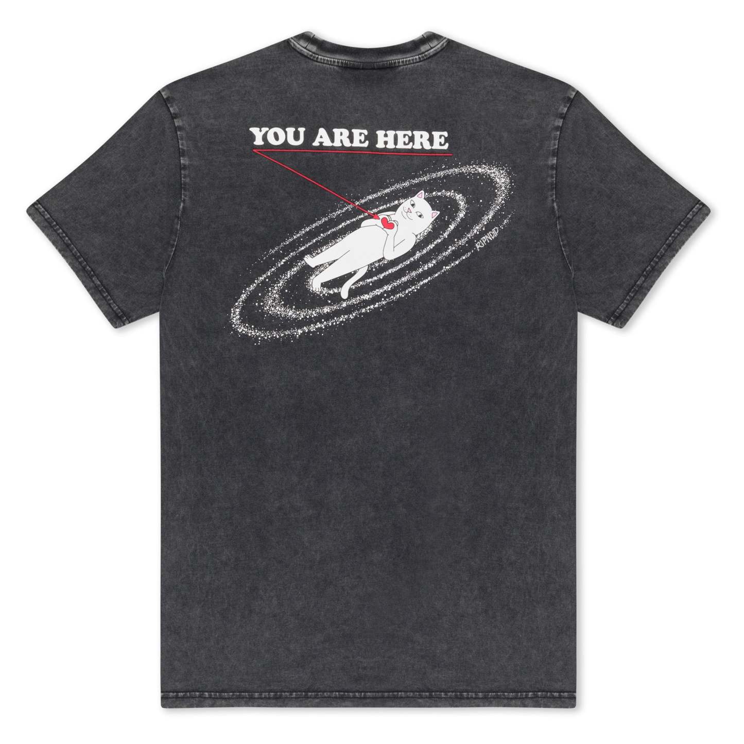 You Are Here Tee (Black Vintage Wash)-IYAMIUIO