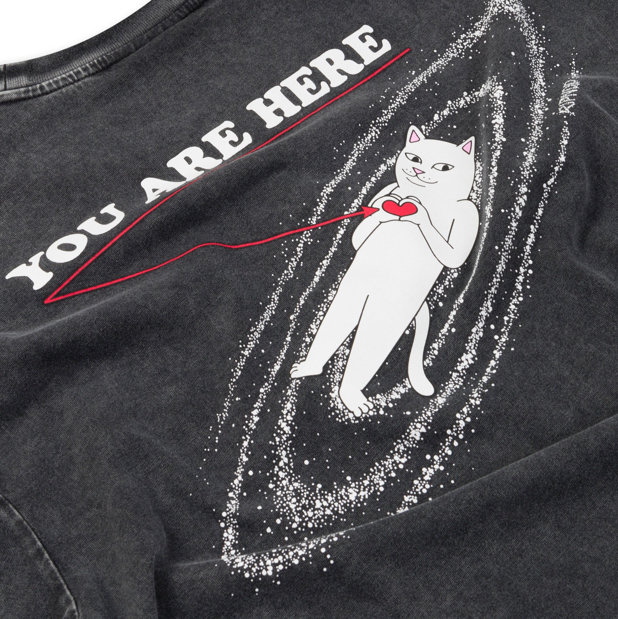 You Are Here Tee (Black Vintage Wash)-IYAMIUIO