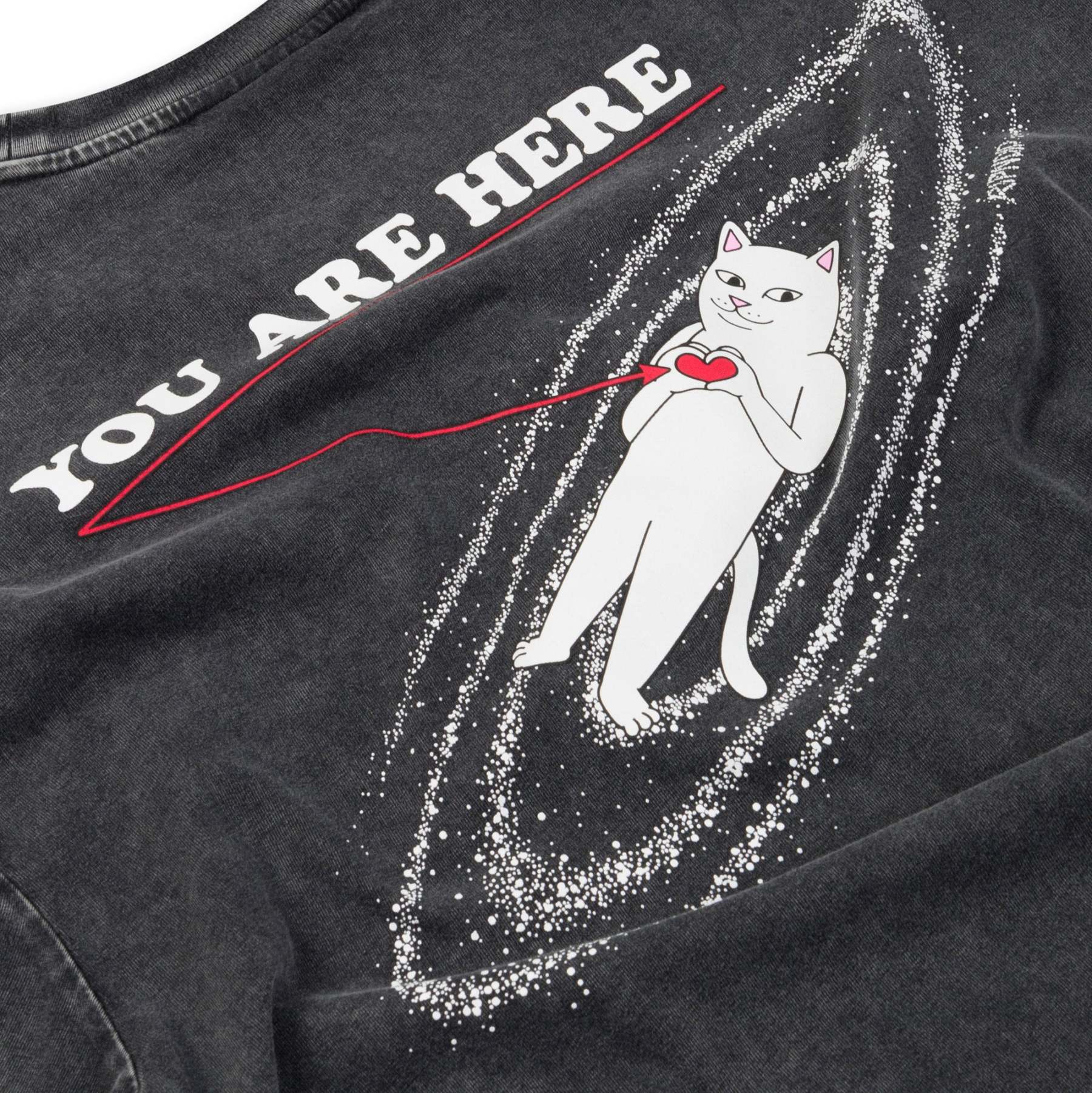 You Are Here Tee (Black Vintage Wash)-IYAMIUIO