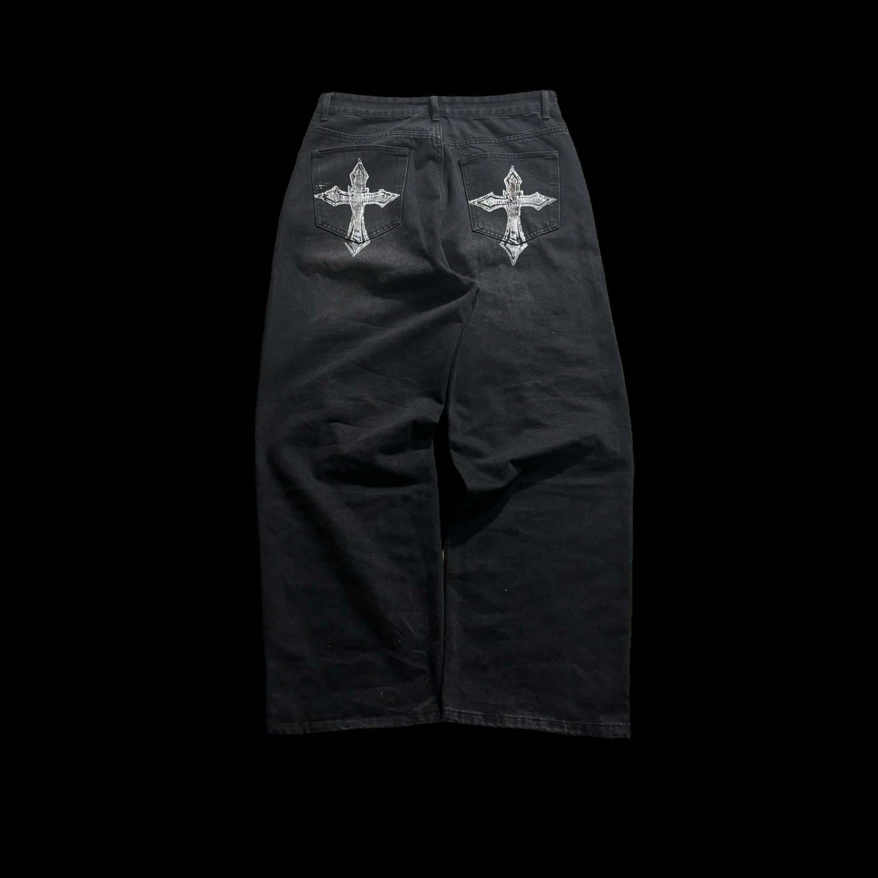 Baggy double cross  Jeans-IYAMIUIO