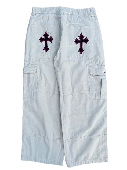 Beige Red Cross  Cargos-IYAMIUIO